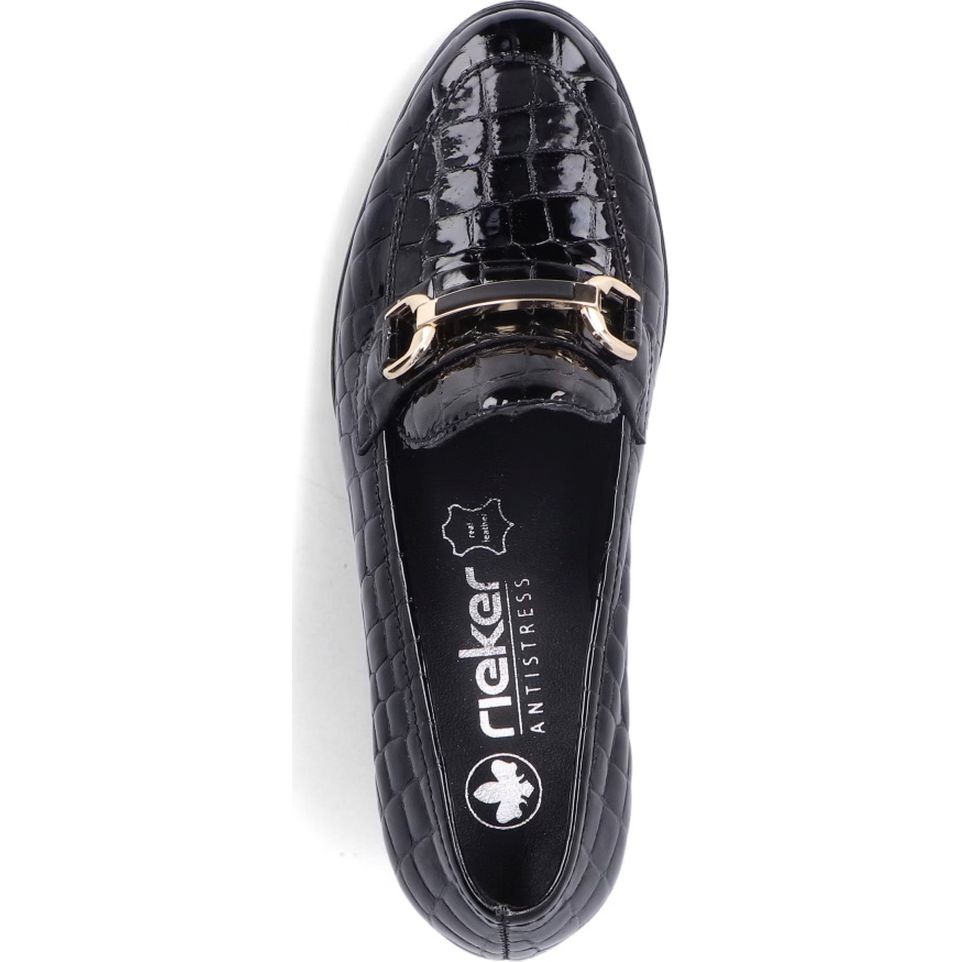 RIEKER Loaferiai moterims, Juoda, Ladies shoes 7