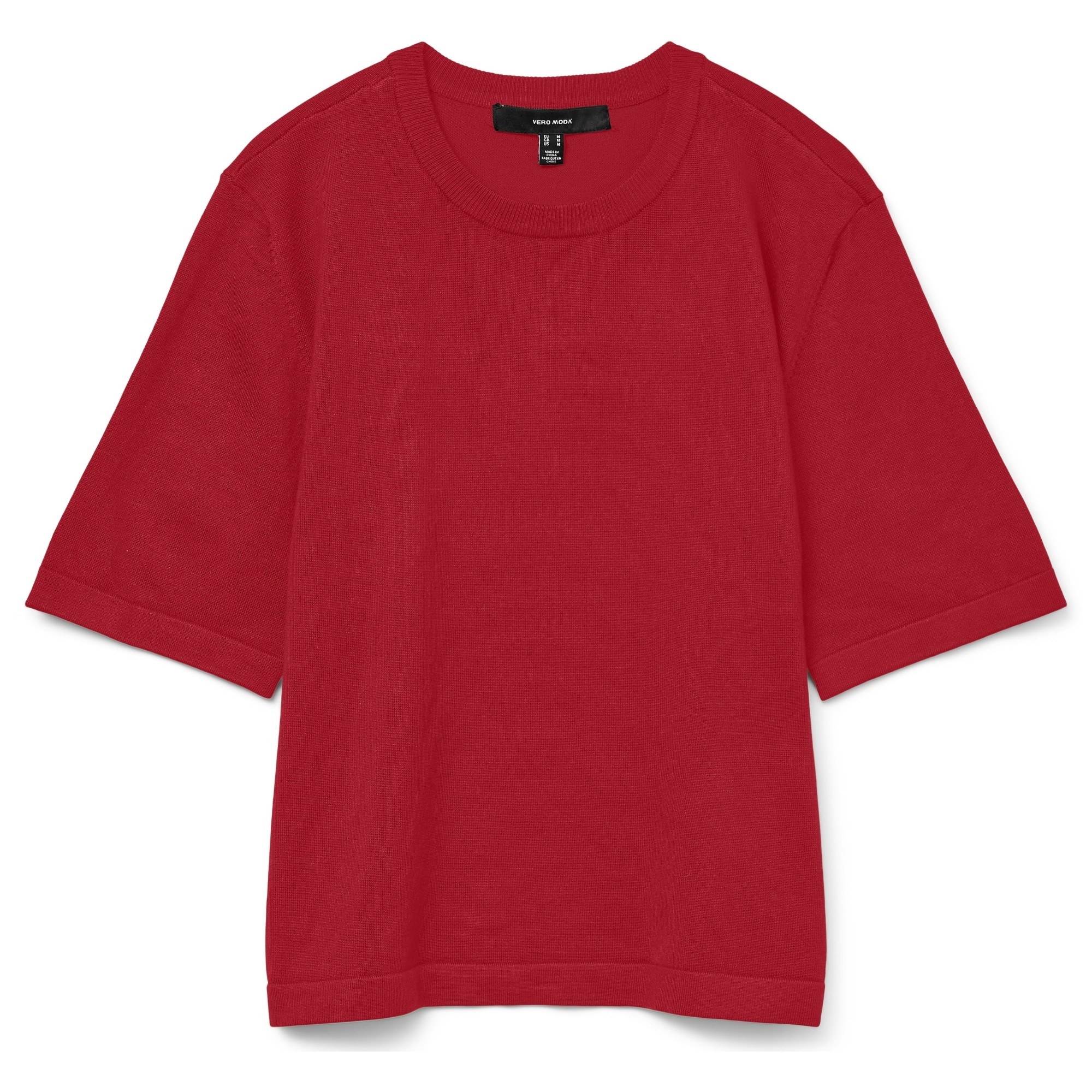 VERO MODA Megzta palaidinė moterims, Raudona, Silje oversize 1