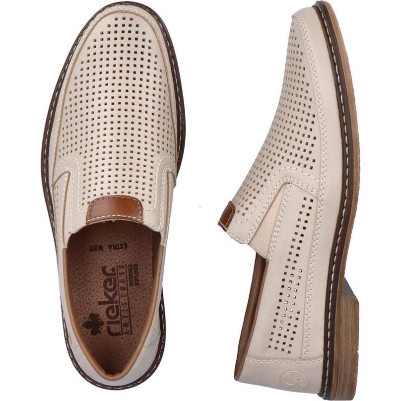 RIEKER Klasikiniai batai vyrams, Smėlio, FORMAL 8