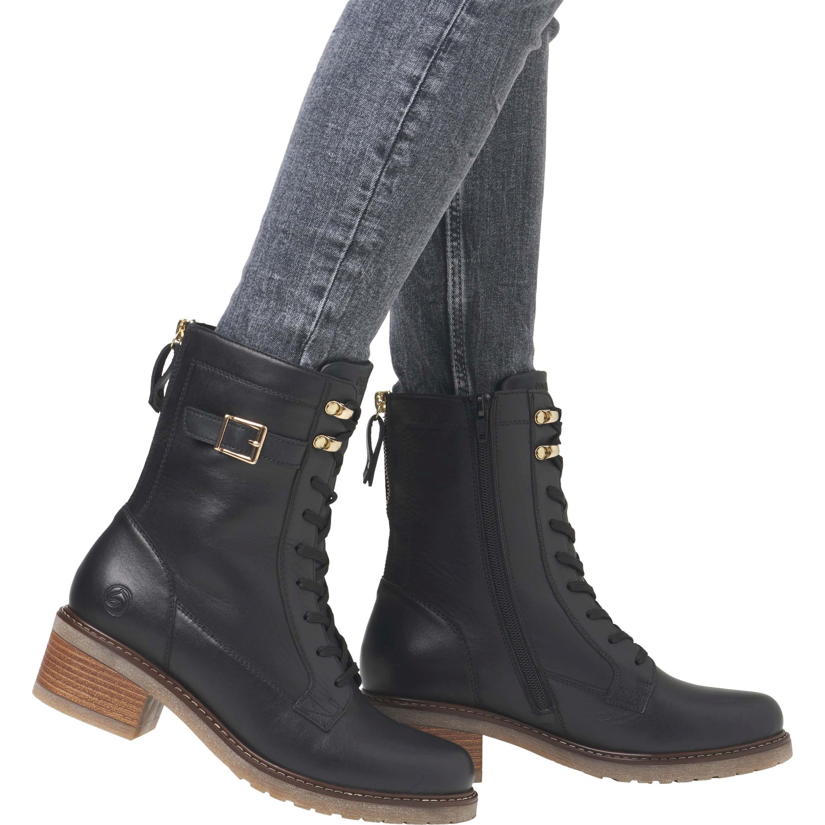 REMONTE Aulinukai moterims, Juoda, Ladies mid height boots 2