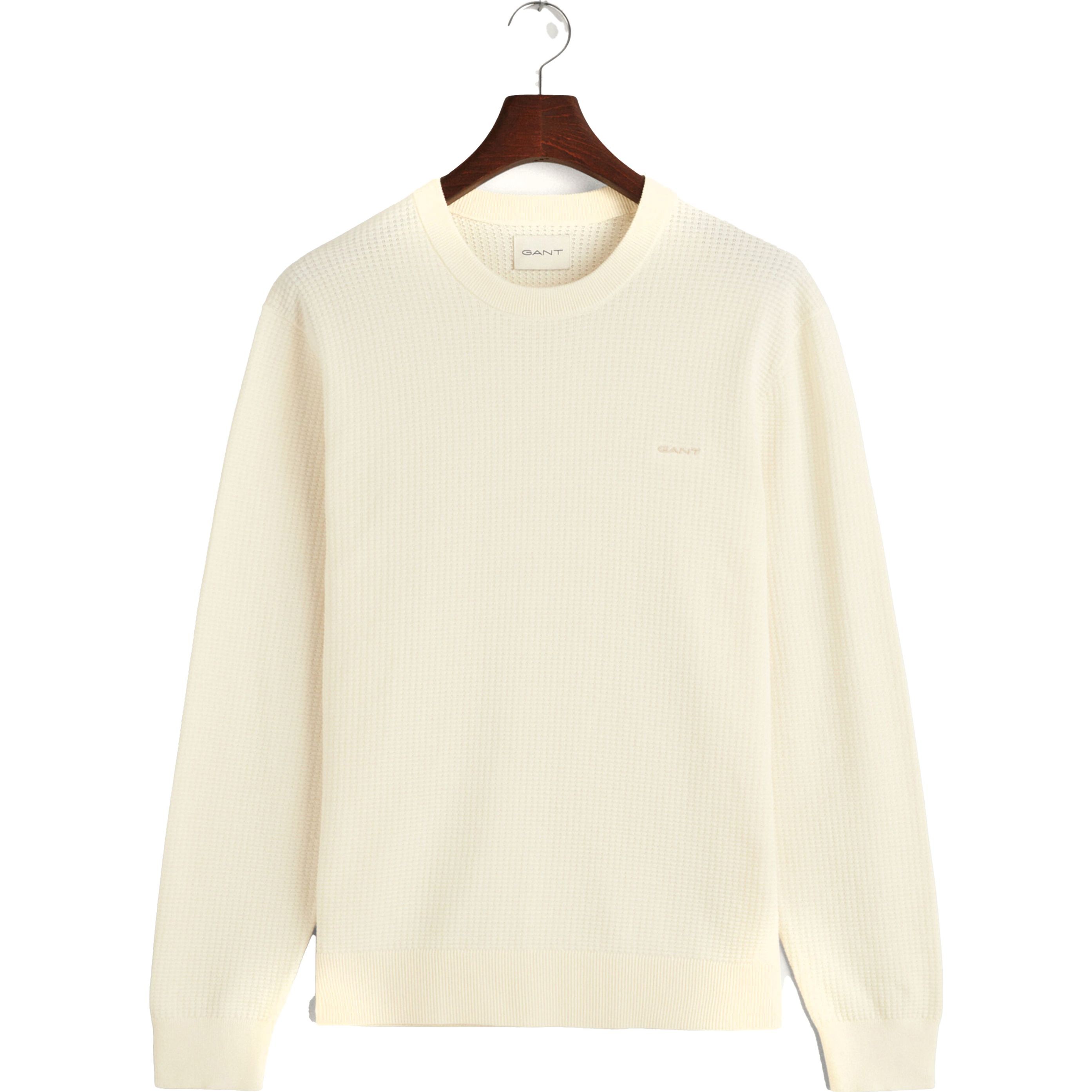 GANT Megztinis vyrams, Geltona, TEXTURED COTTON C-NECK 1