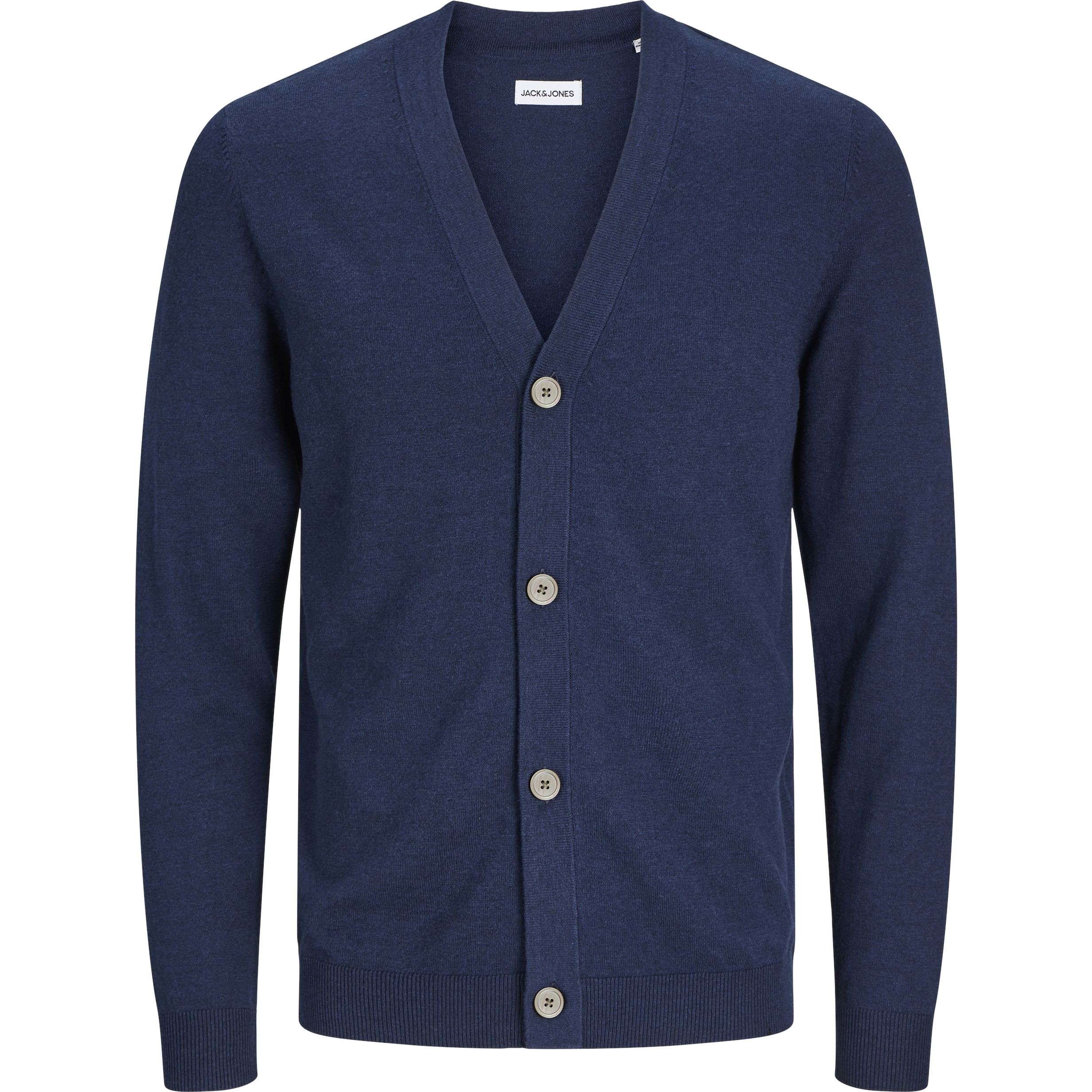 JACK & JONES Kardiganas vyrams, Mėlyna, Emil knit button cardigan 1