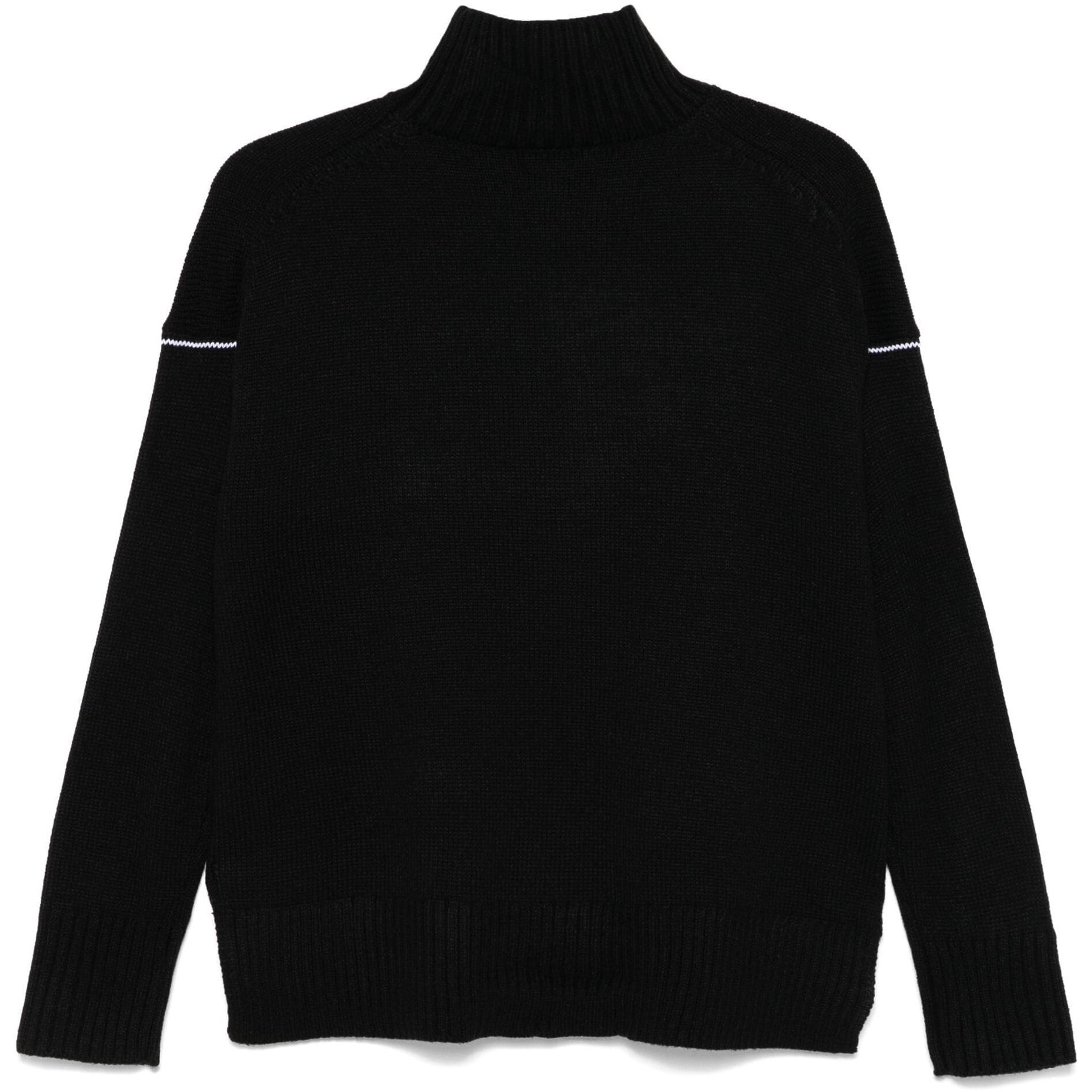 DKNY Megztinis moterims, Juoda, Intarsia logo turtle 2