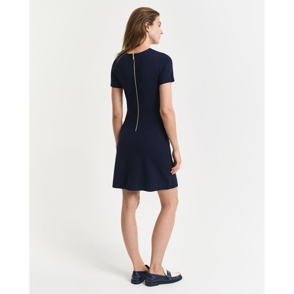 GANT Midi suknelė moterims, Mėlyna, Fit and flare SS dress 3