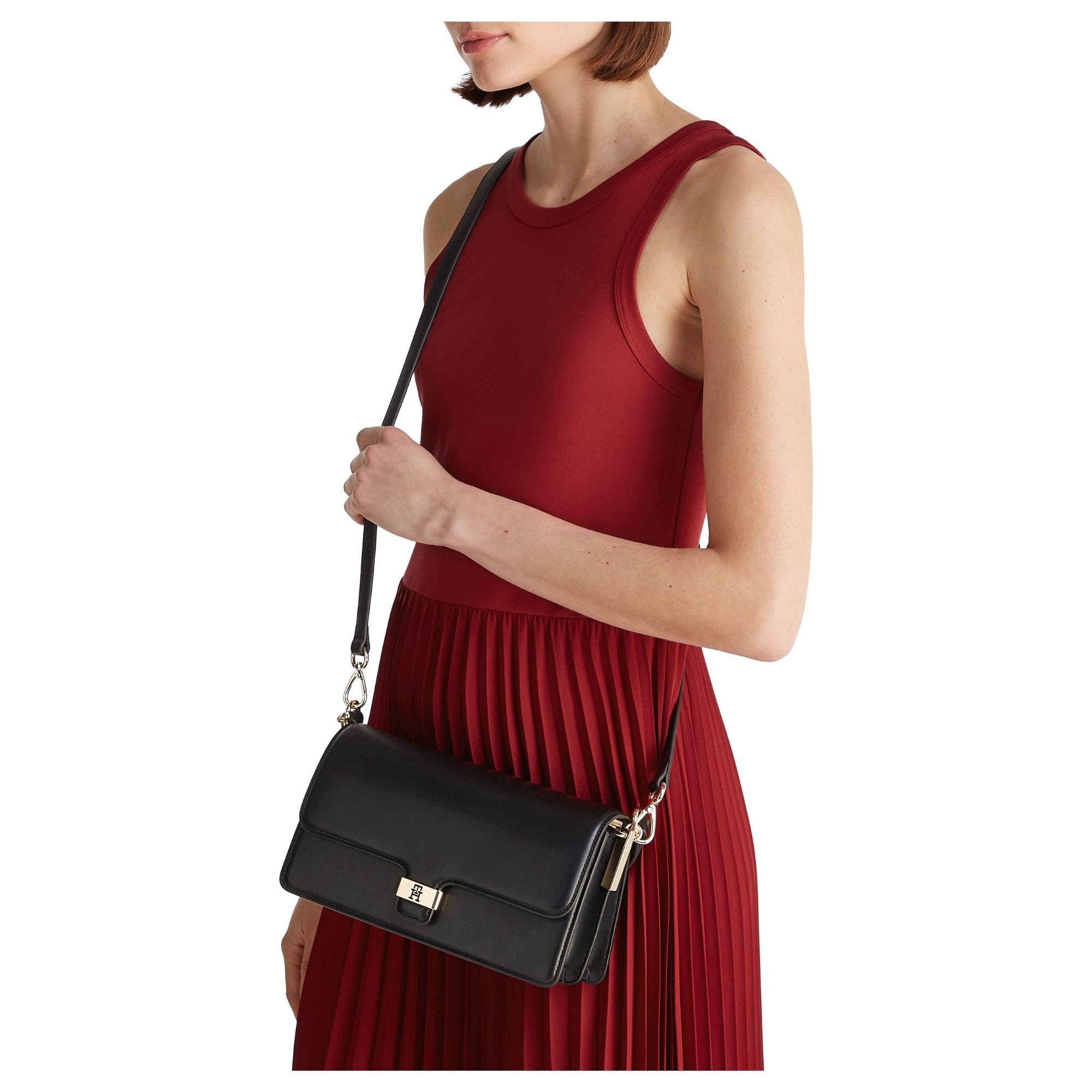 TOMMY HILFIGER Rankinė per petį moterims, Juoda, TH heritage conv crossover 6