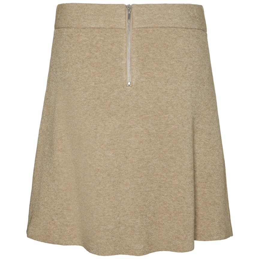 VERO MODA Mini sijonas moterims, Smėlio, Gold skater skirt 2