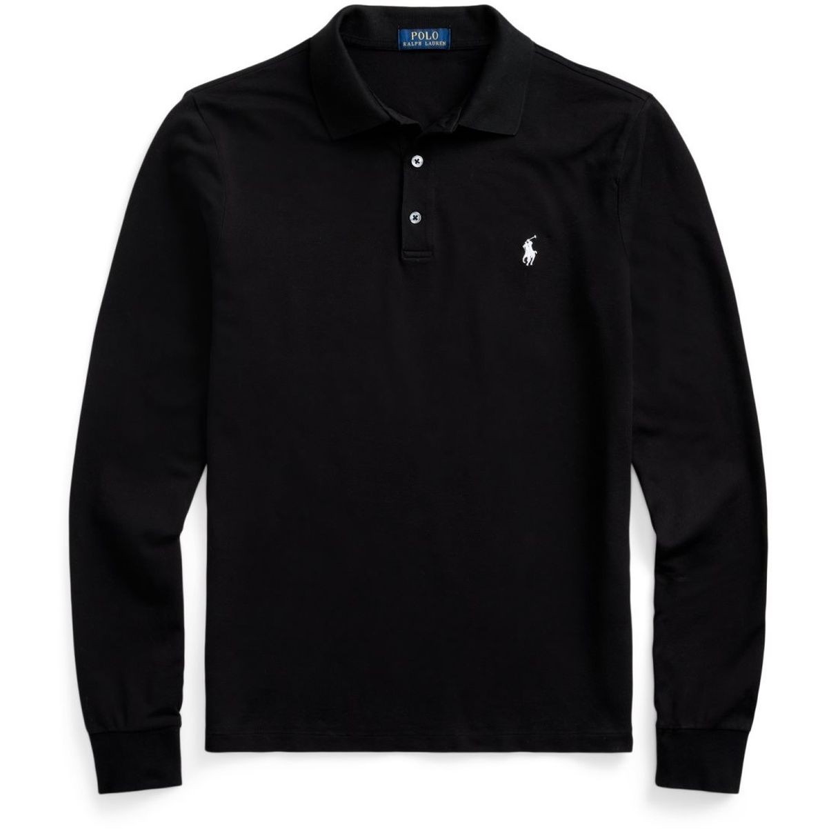 POLO RALPH LAUREN Polo marškiniai ilgos rank. vyrams, Juoda, Long sleeve polo shirt 1