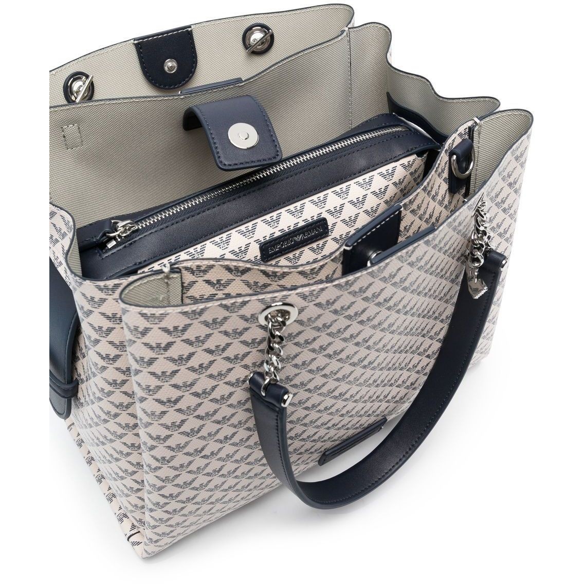 EMPORIO ARMANI Pirkinių krepšys moterims, Mėlyna, Shopping bag 3