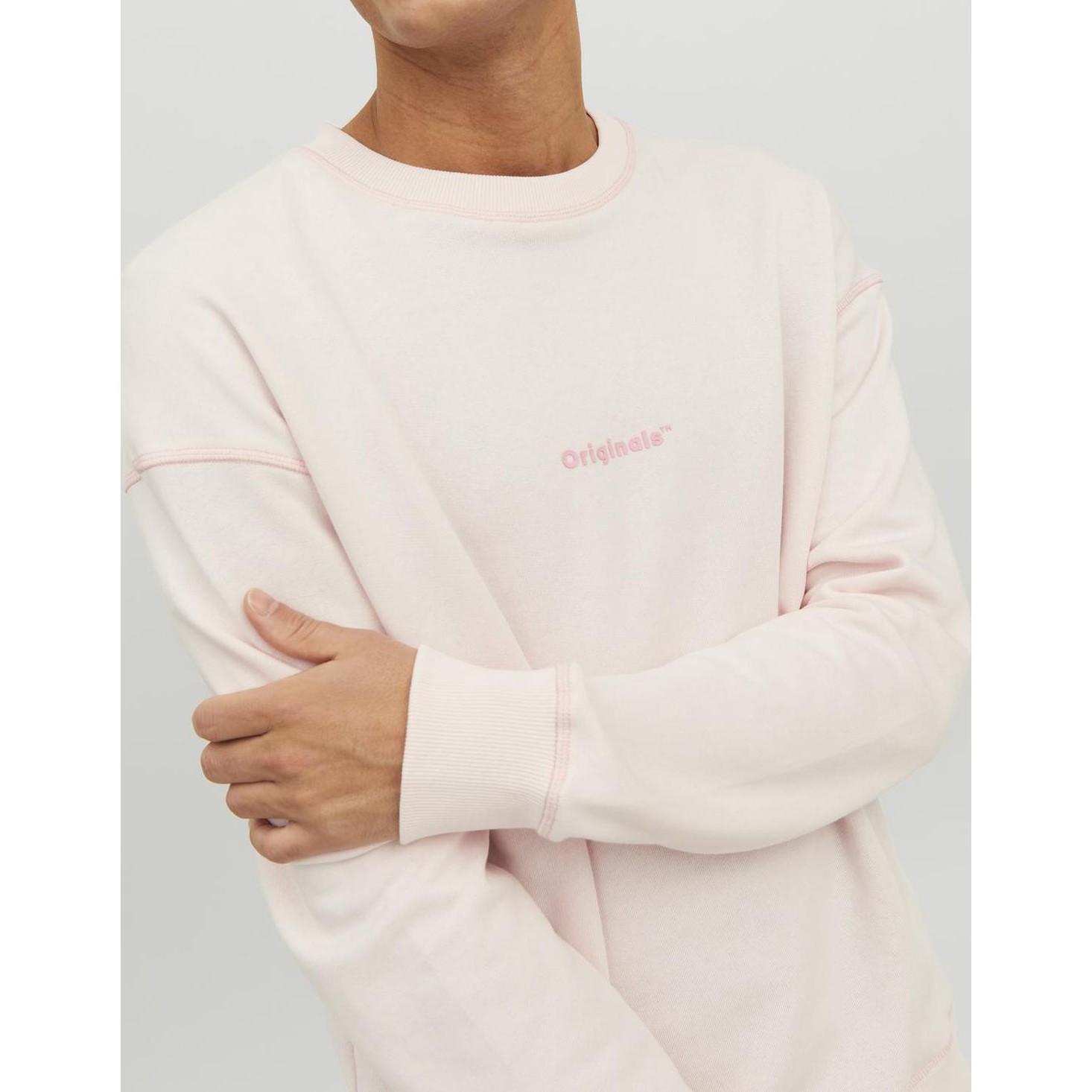 JACK & JONES Sportinis nertinis vyrams, Rožinė, JORFADED SWEAT 4