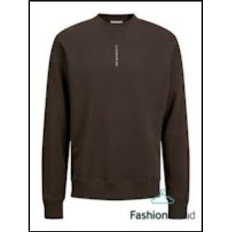 JACK & JONES Megztinis vyrams, Juoda, Micah sweat crew neck 1