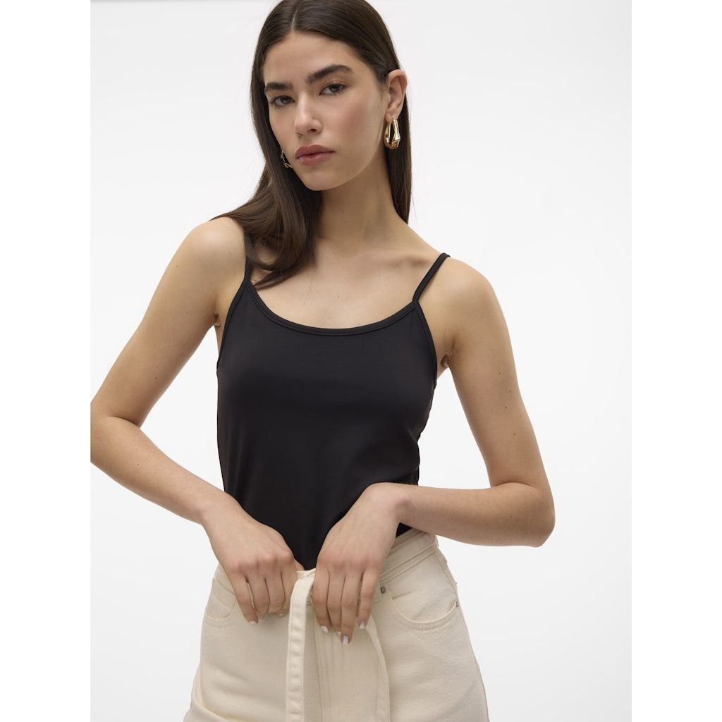 VERO MODA Marškiniai be rankovių moterims, Juoda, Million singlet 7
