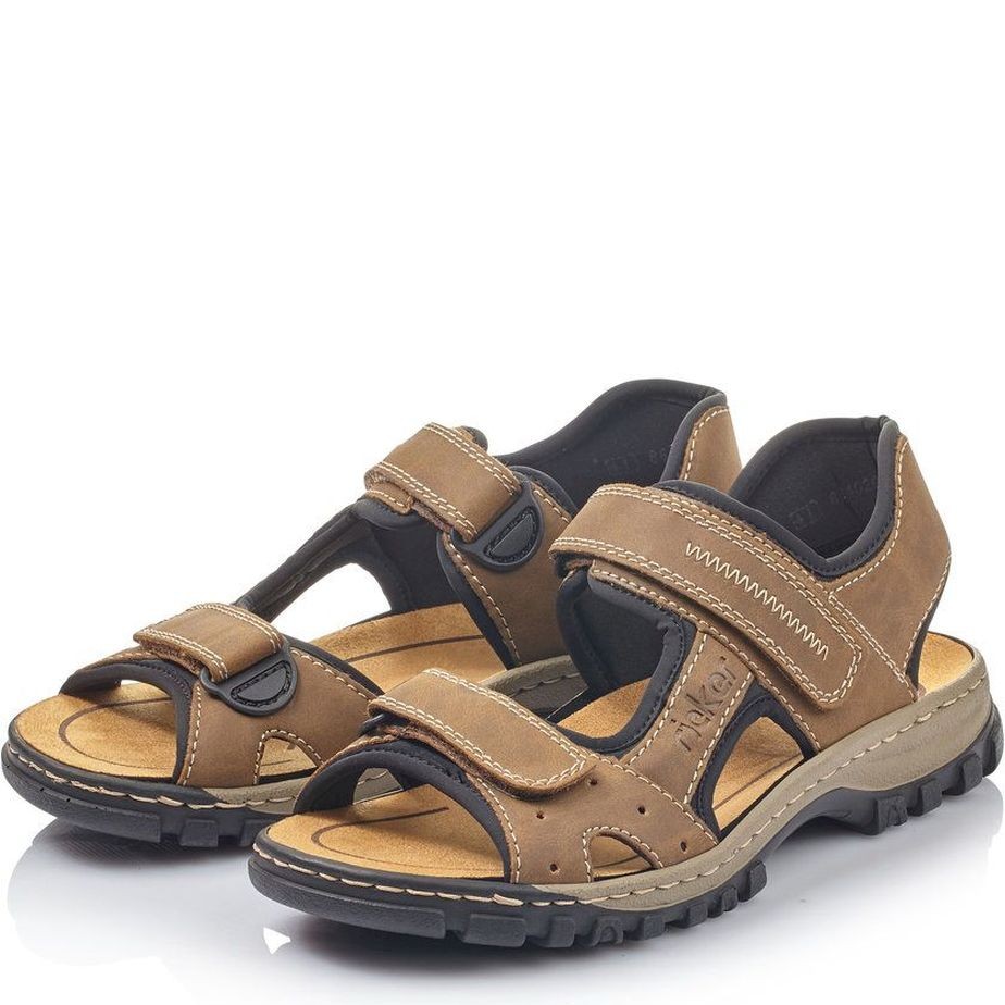 RIEKER Basutės vyrams, Ruda, SANDALS 5