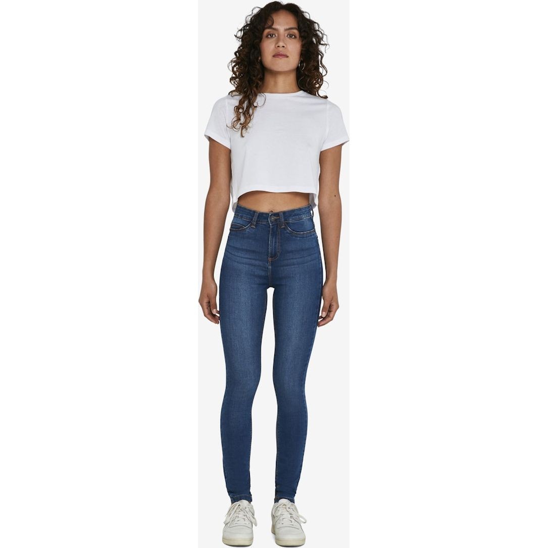 NOISY MAY Tiesūs džinsai moterims, Mėlyna, NMCALLIE HW SKINNY BL 4