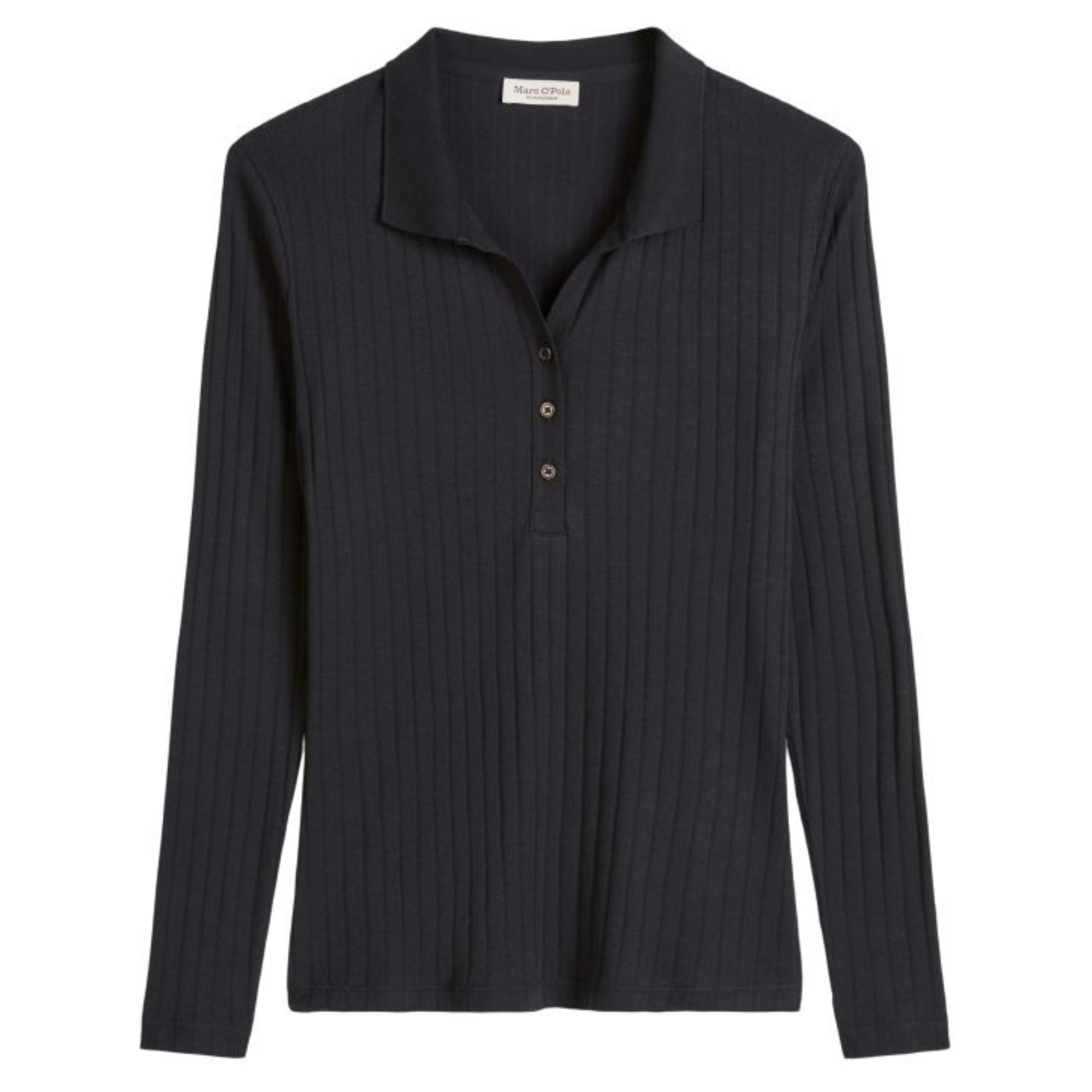 MARC O'POLO Polo marškiniai ilgos rank. moterims, Mėlyna, M00207855019 Polo long