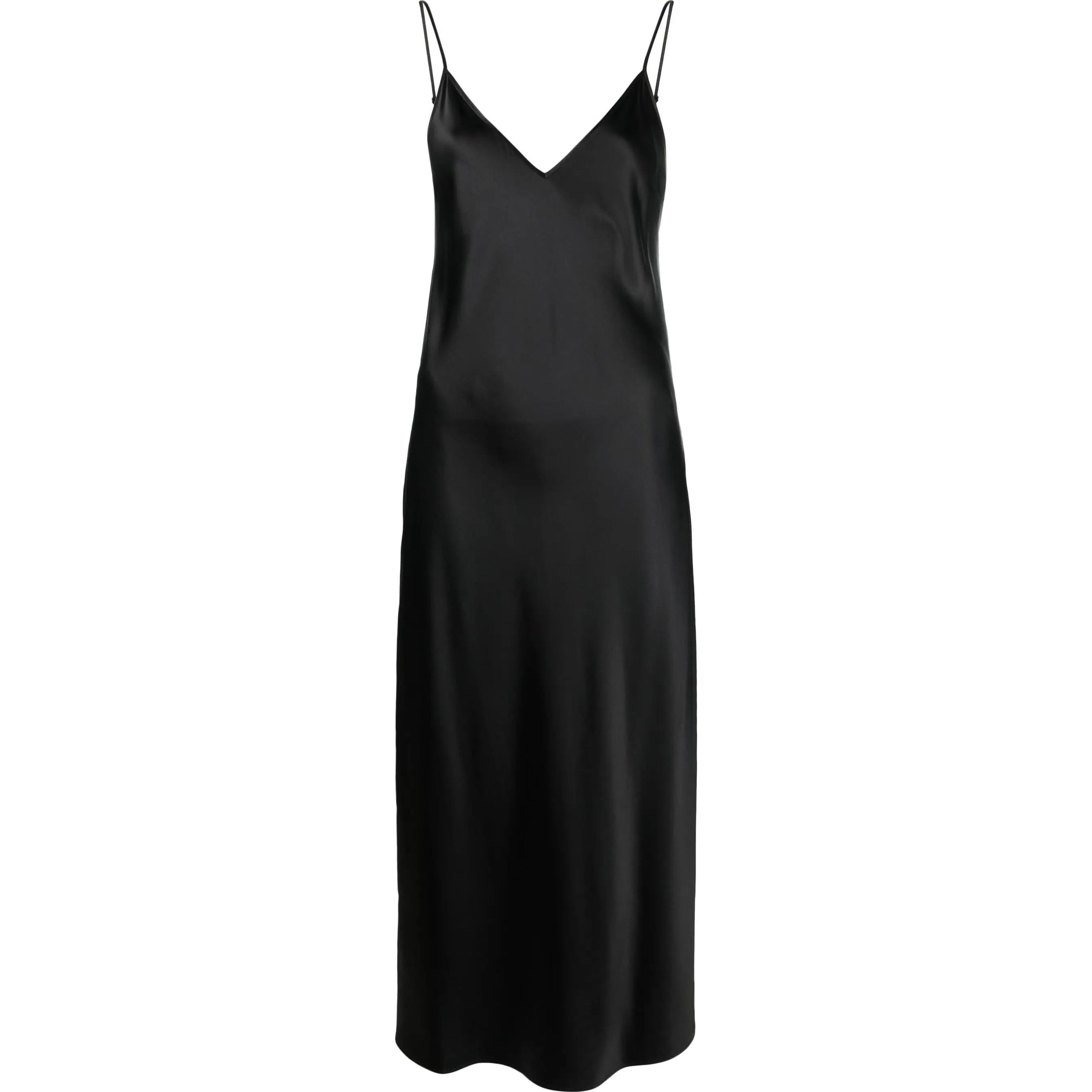 JOSEPH Midi suknelė moterims, Juoda, Clea dress silk satin