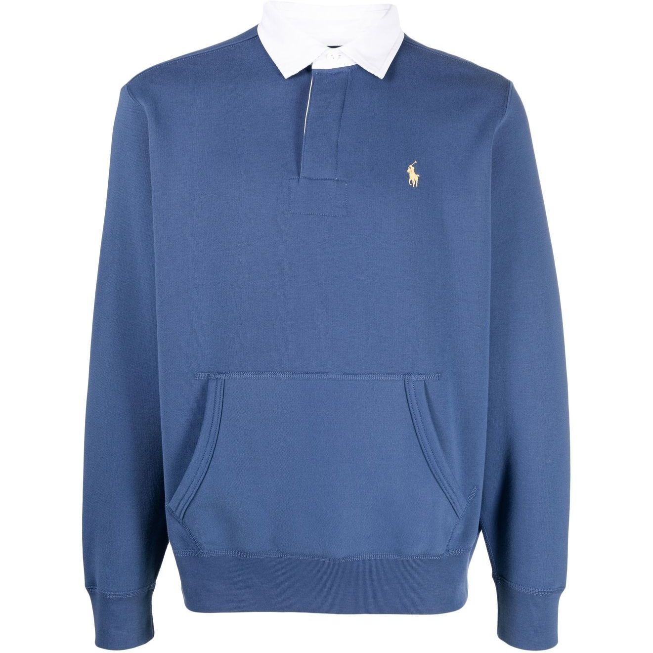 POLO RALPH LAUREN Polo marškiniai ilgos rank. vyrams, Mėlyna, Cabin fleece rugby