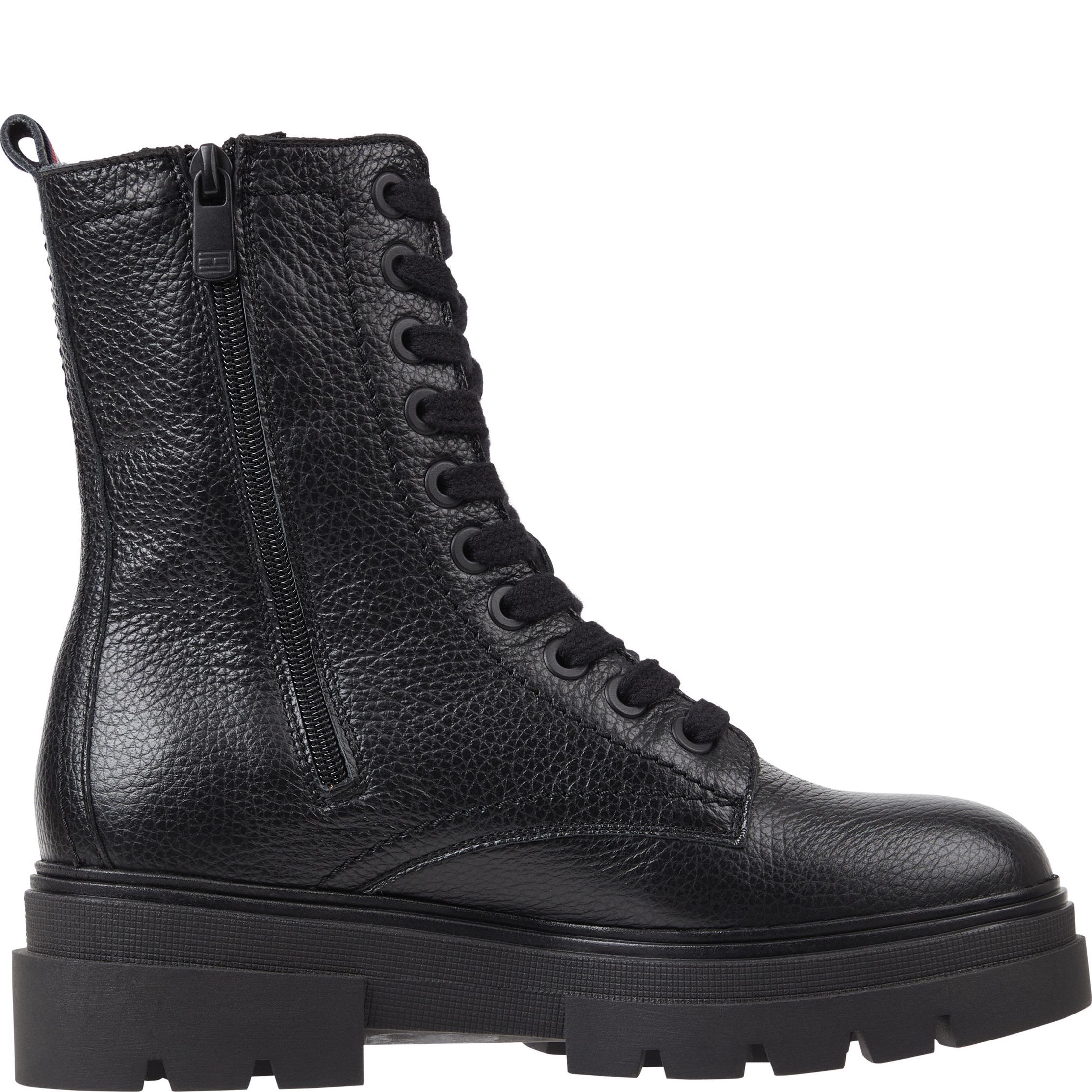 TOMMY HILFIGER Aulinukai moterims, Juoda, MONO LACE UP BOOT 5