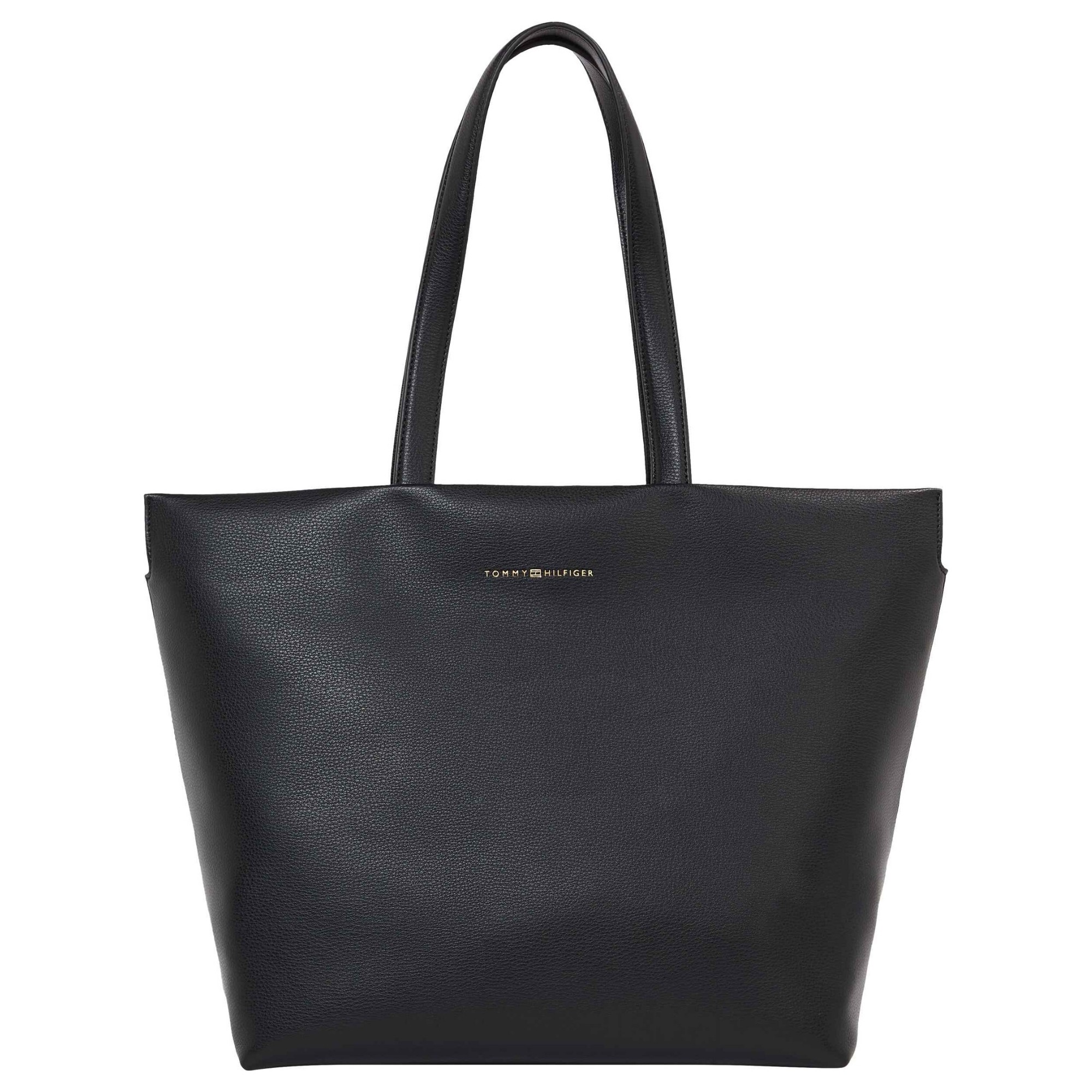 TOMMY HILFIGER Pirkinių krepšys moterims, Juoda, TH logotape tote 1