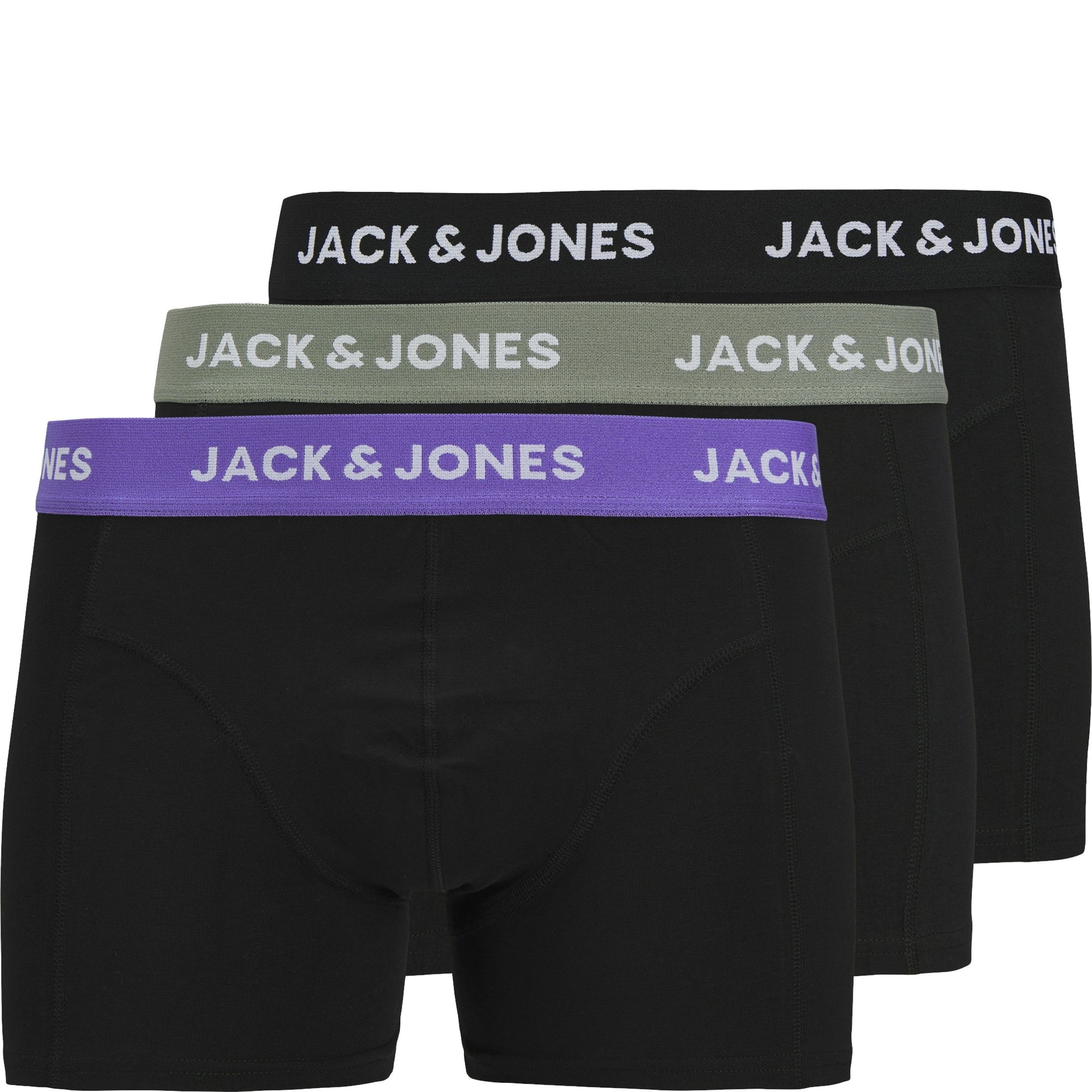 JACK & JONES Ilginti apatiniai vyrams, Juoda, Axel solid trunks 1