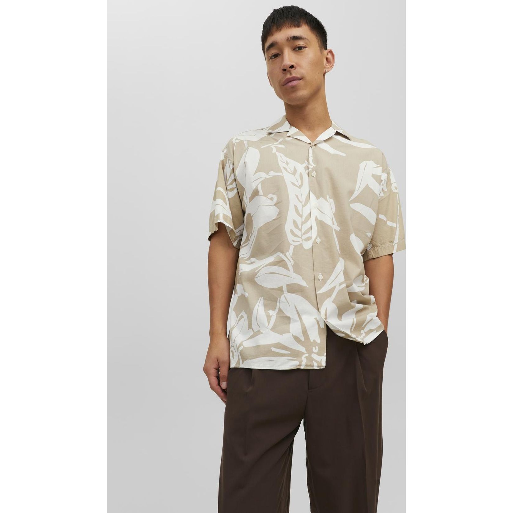 JACK & JONES Marškiniai vyrams, Balta, JPRBLATROPIC RESORT SH 2