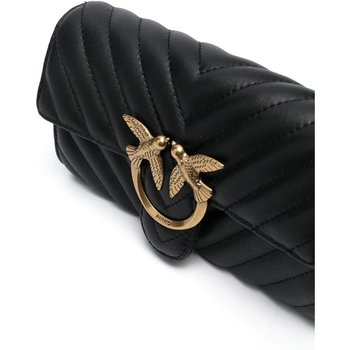 PINKO Piniginė moterims, Juoda, Love one wallet 3