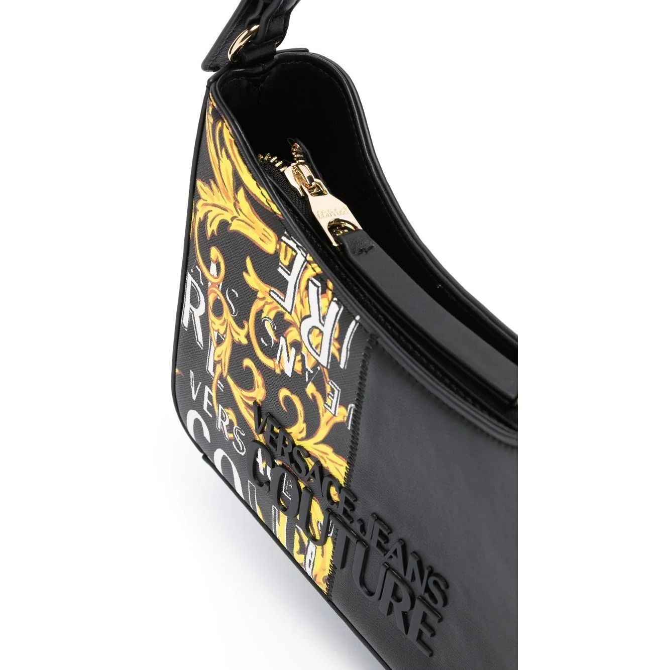 VERSACE JEANS CUTURE Rankinė - moterims, BLACK/GOLD, Range p - rock cut handbag 3
