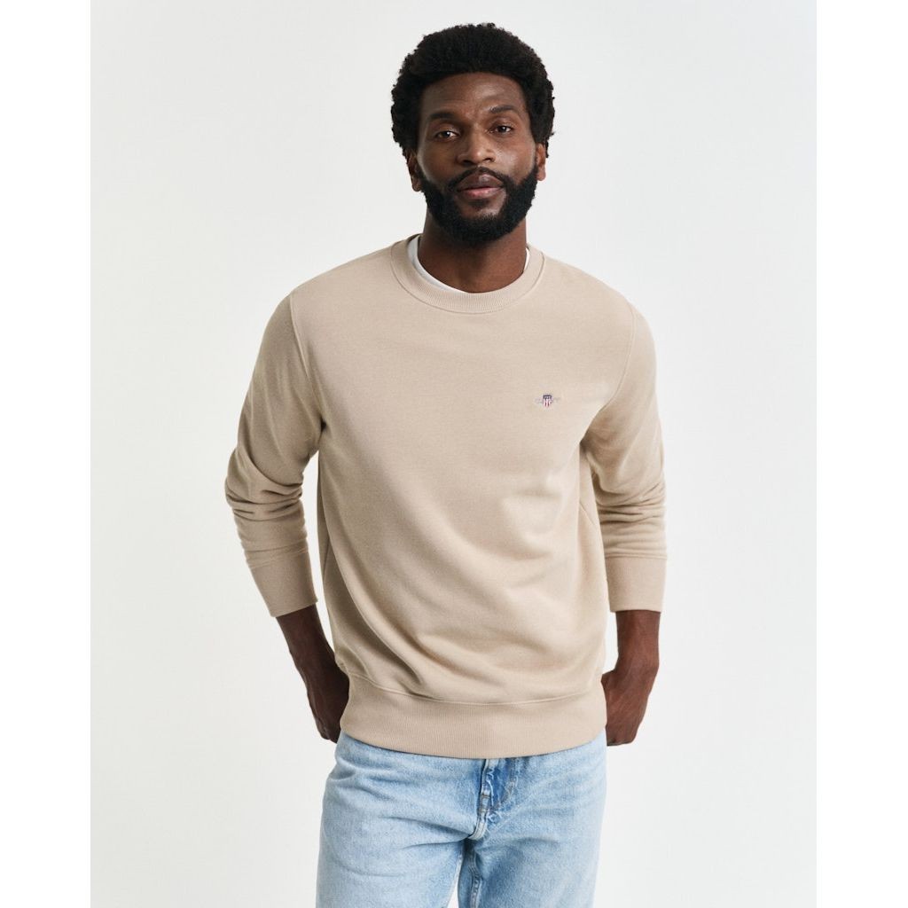 GANT Sportinis nertinis vyrams, Smėlio, Reg shield c-neck sweat 2