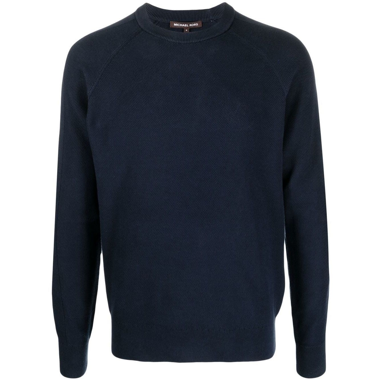 MICHAEL KORS Megztinis vyrams, Mėlyna, Mix stitch cotton crew sweater 1