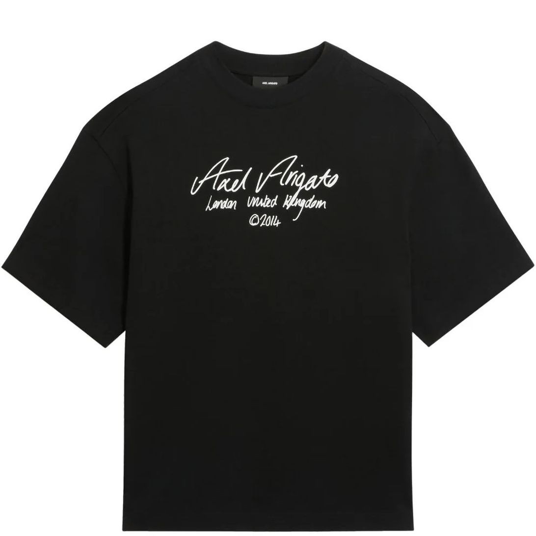 AXEL ARIGATO Marškinėliai trump. rankovėmis vyrams, Juoda, Essential t-shirt 1