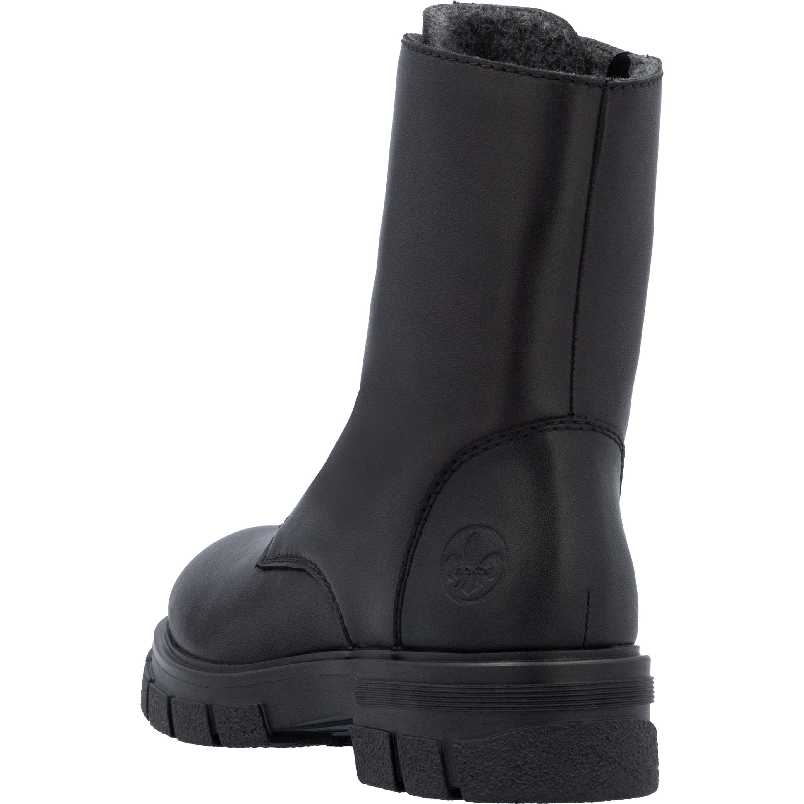 RIEKER Aulinukai moterims, Juoda, Ladies mid height boots 6