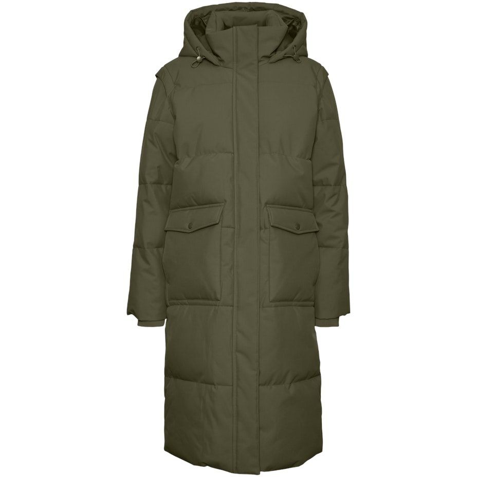 VERO MODA Paltas moterims, Žalia, VMMADELYN LONG COAT