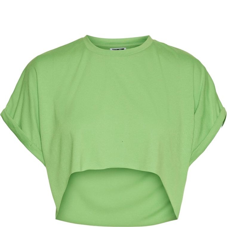 NOISY MAY Palaidinės moterims, Balta, NMNINI S/S CROP TOP