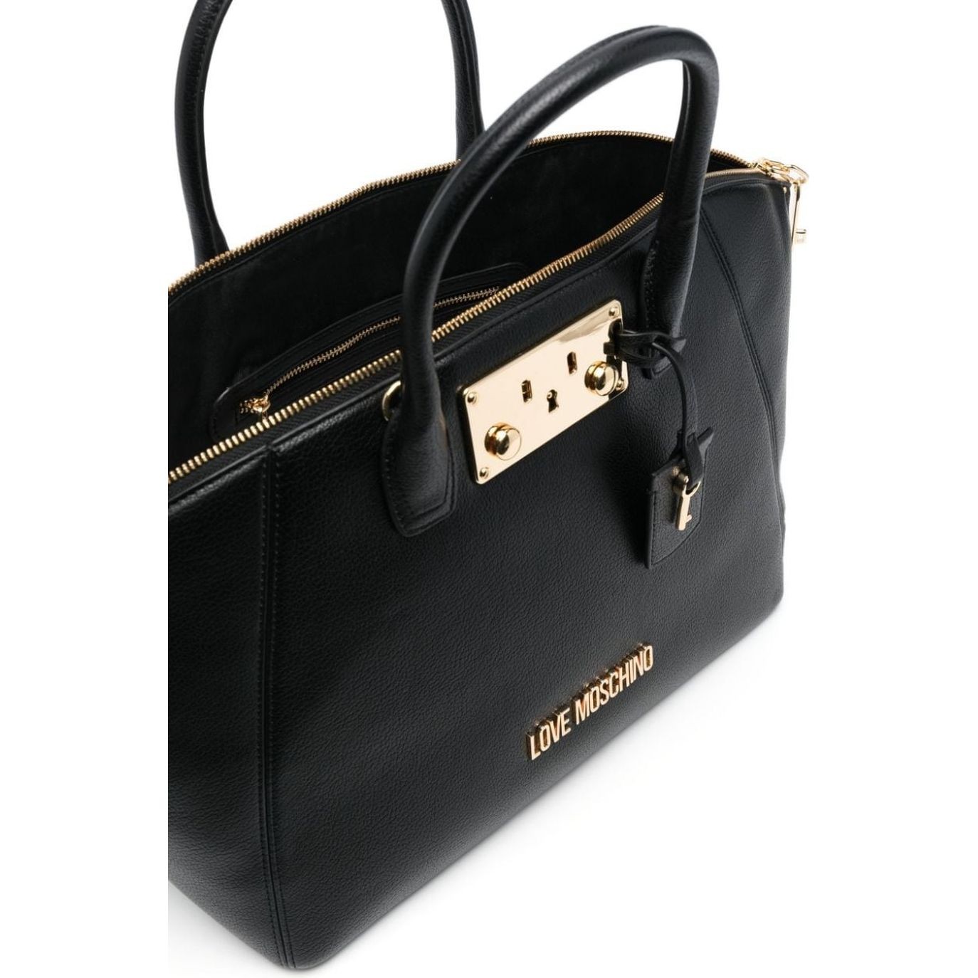 LOVE MOSCHINO Pirkinių krepšys moterims, Juoda, Top handle tote bag 4