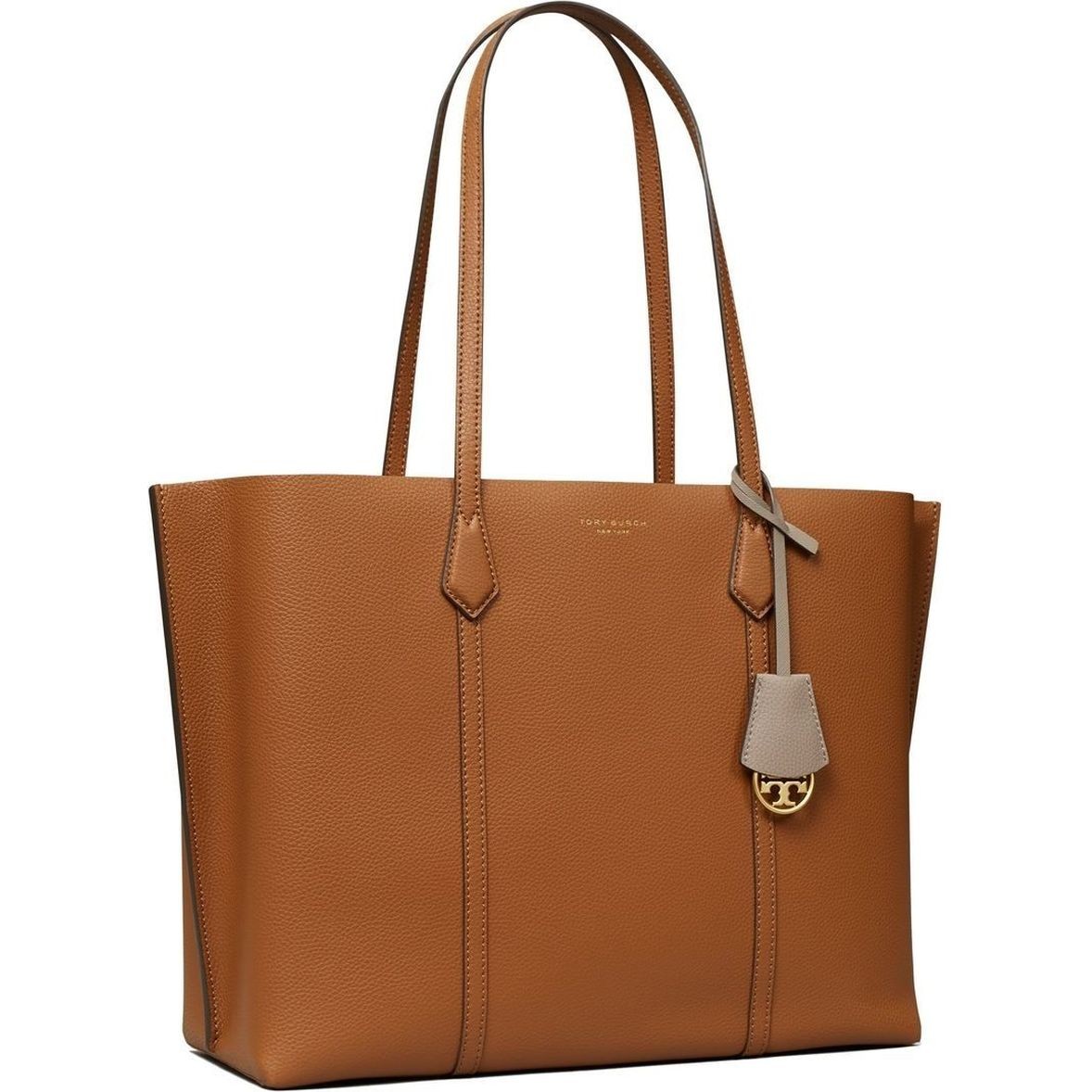 TORY BURCH Pirkinių krepšys moterims, Ruda, Perry triple-compartment tote 3