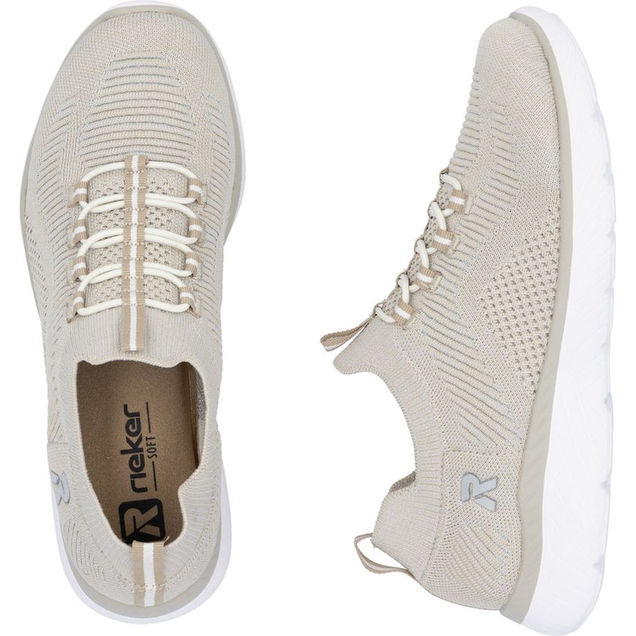 RIEKER Laisvalaikio bateliai moterims, Smėlio, Slipper 8