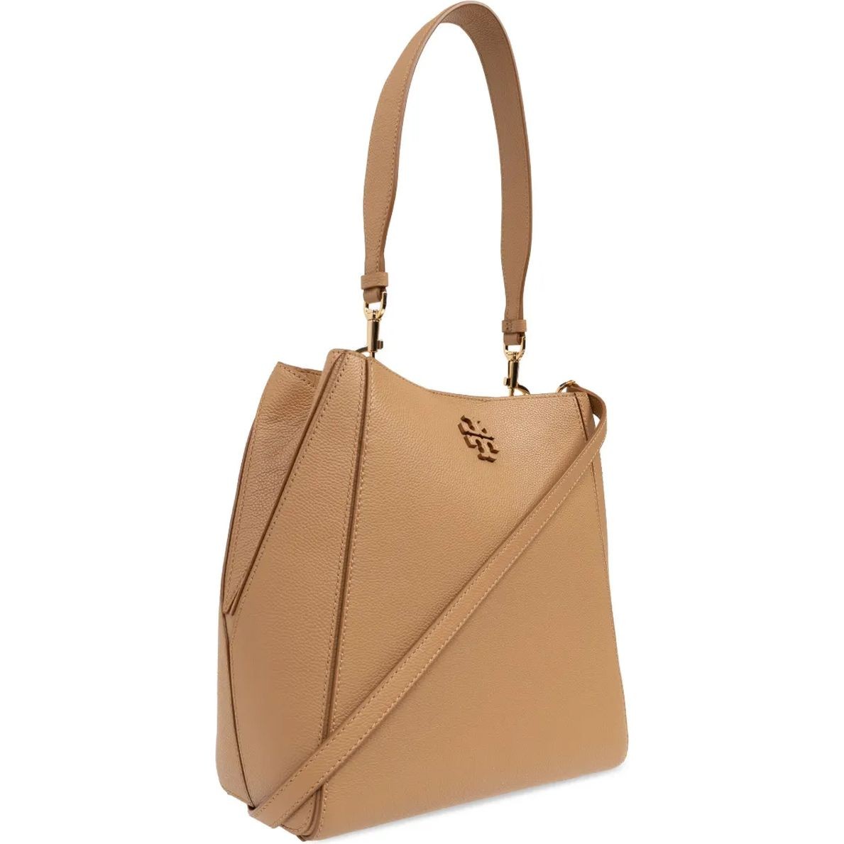 TORY BURCH Pirkinių krepšys moterims, Ruda, Mcgraw bucket bag 3