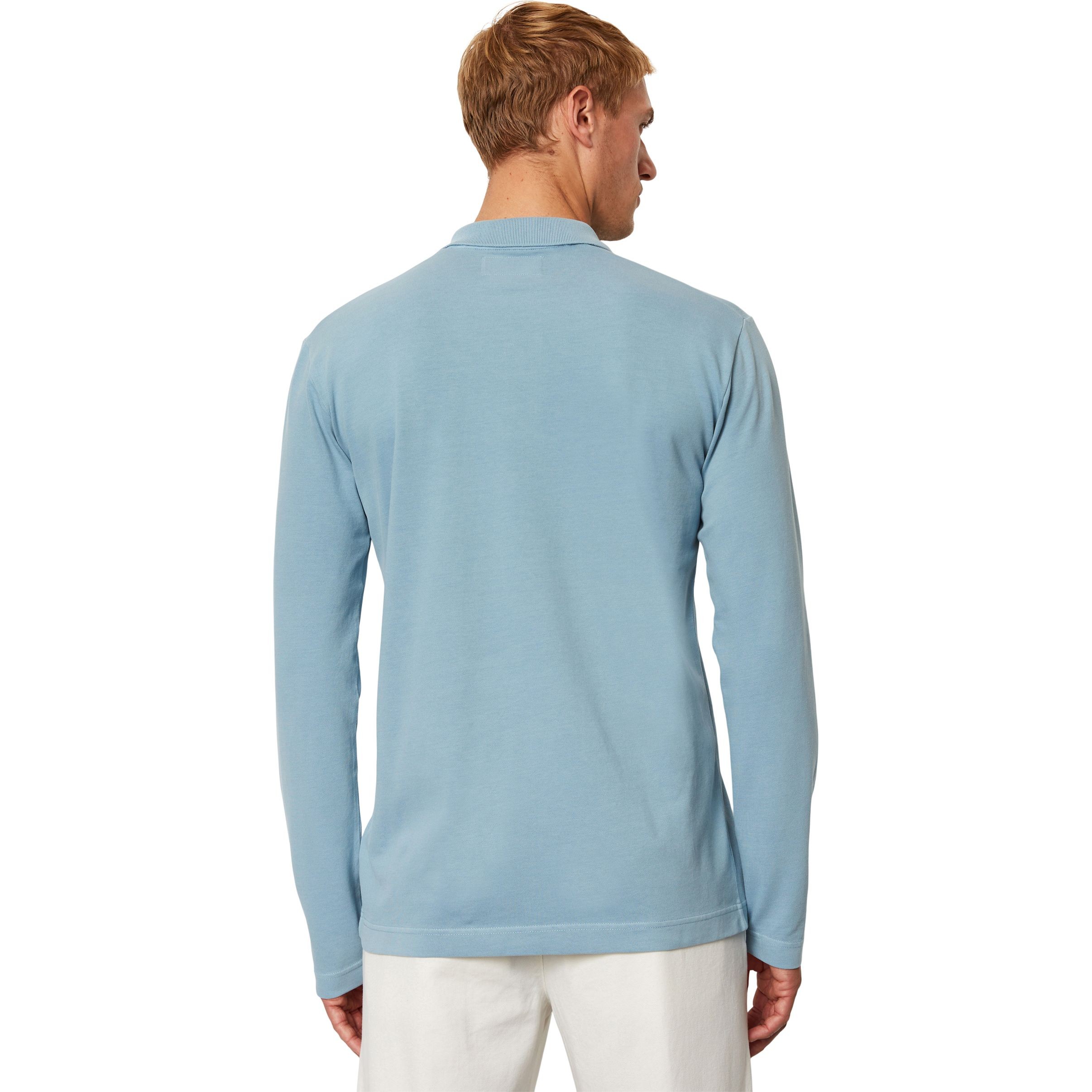 MARC O'POLO Polo marškiniai ilgos rank. vyrams, Mėlyna 3