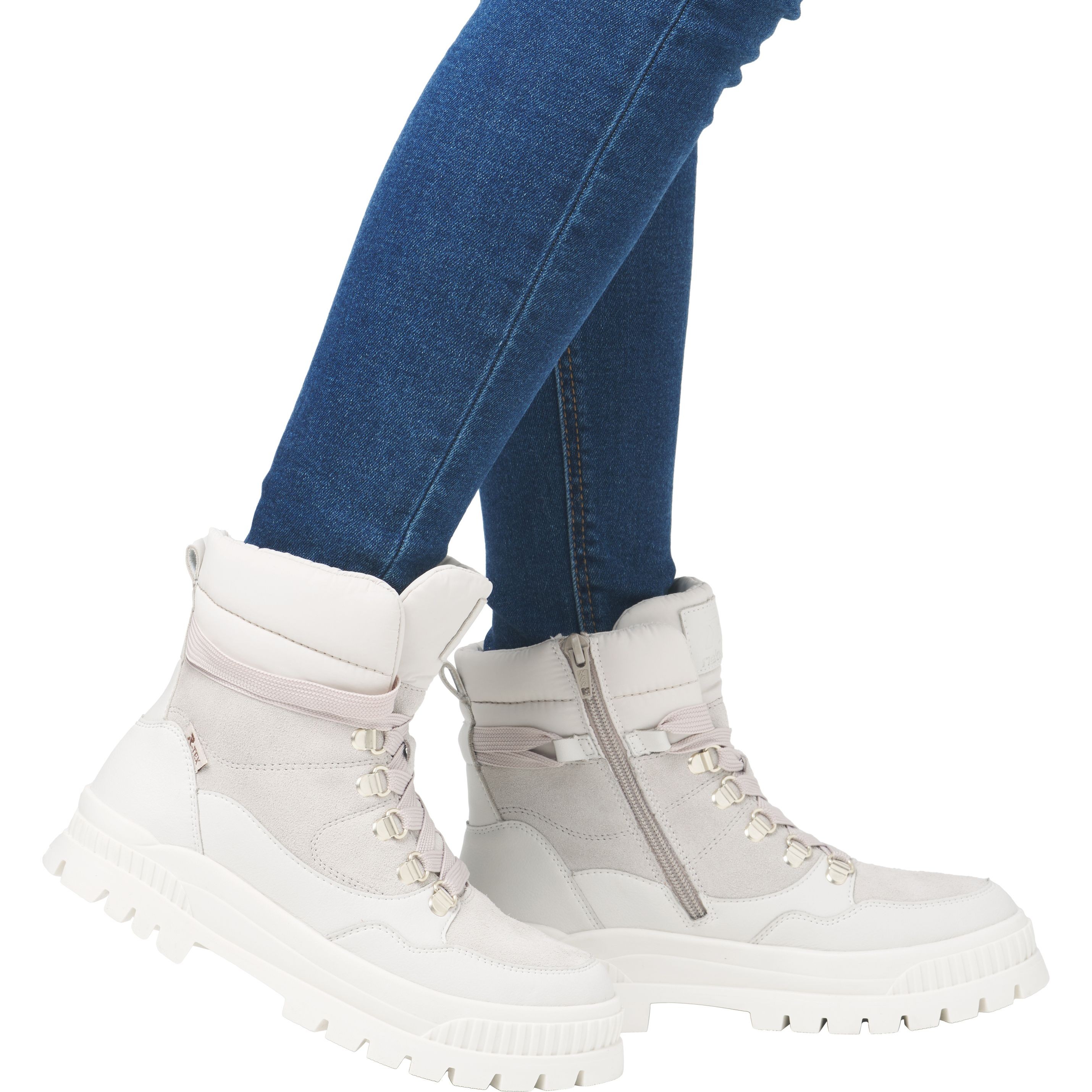 RIEKER EVOLUTION Aulinukai moterims, Balta, Ladies mid height boots 11