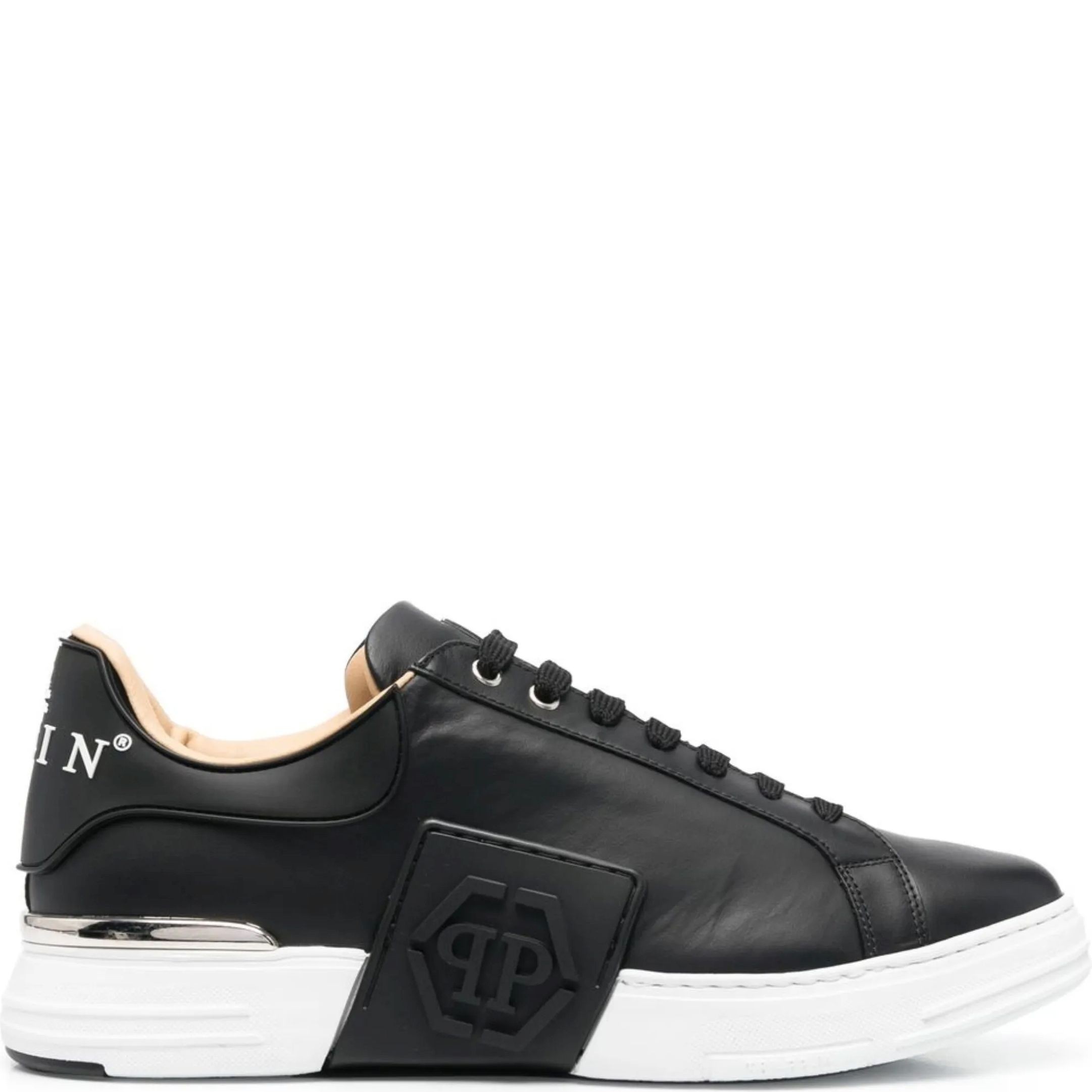 PHILIPP PLEIN Sportiniai bateliai vyrams, Juoda, Lo-top sneakers phantom 2