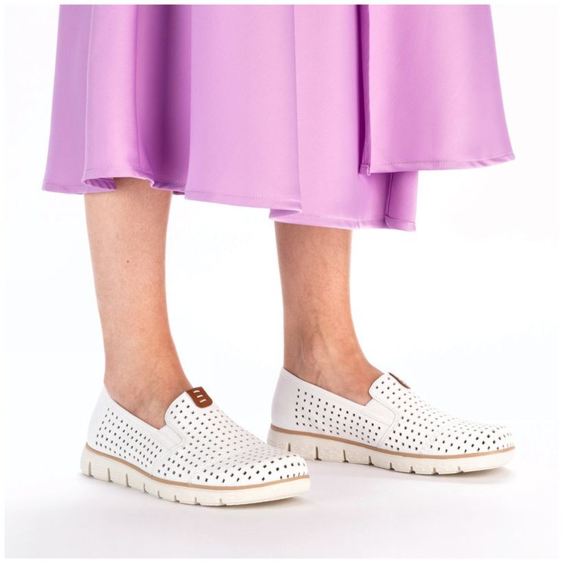 RIEKER Basutės moterims, Balta, SANDALS 2