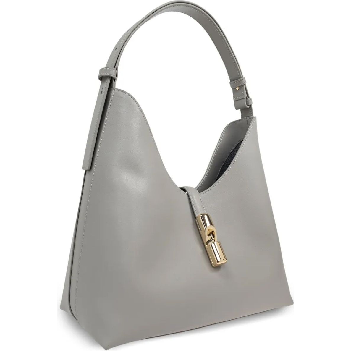 FURLA Pirkinių krepšys moterims, Pilka, Furla goccia m hobo 3