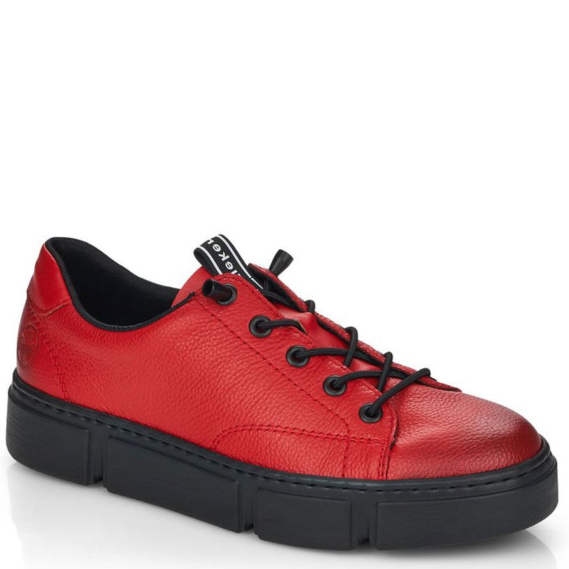 RIEKER Laisvalaikio bateliai moterims, Raudona, LEISURE 1