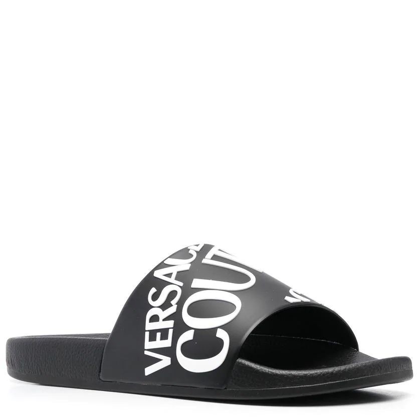 VERSACE JEANS CUTURE Šlepetės vyrams, Juoda, Fondo slide slippers 1