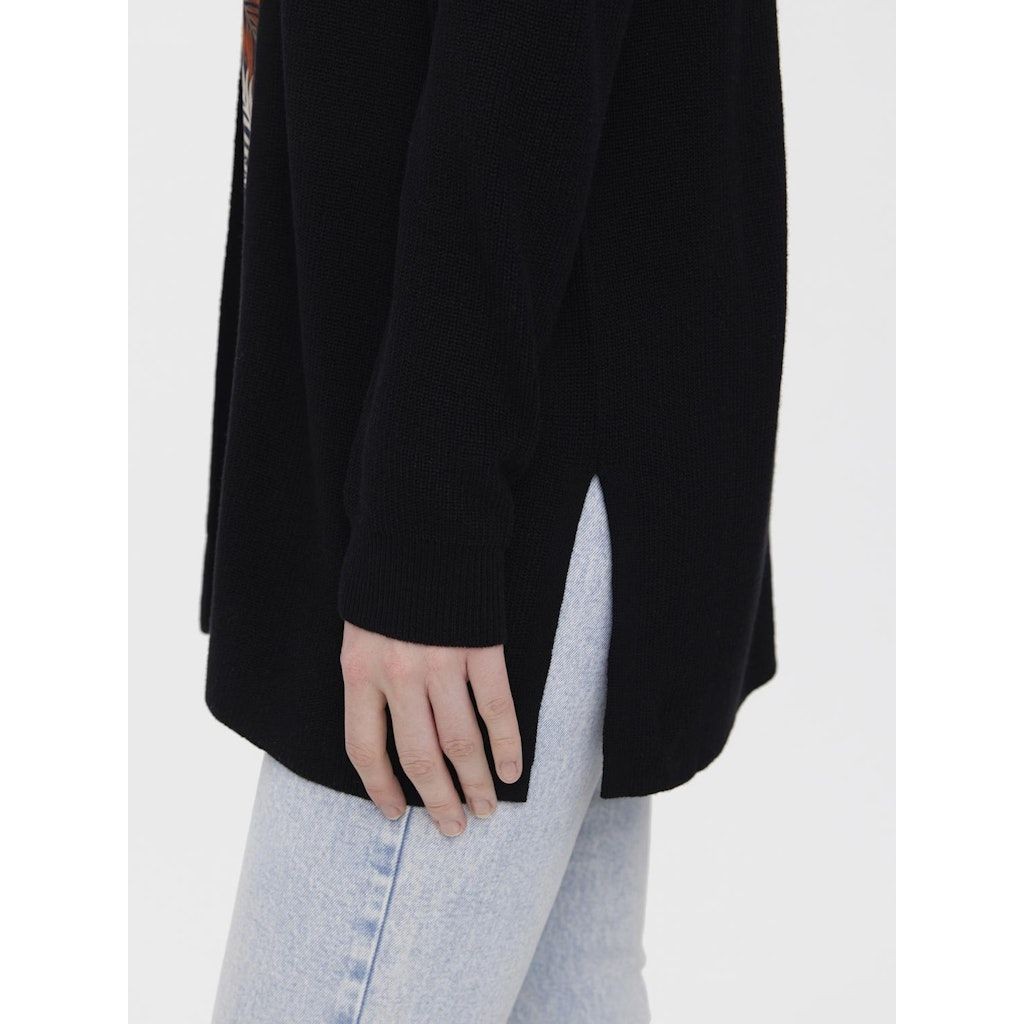 VERO MODA Kardiganas moterims, Juoda, VMNEWLEXSUN LS LONG O 5