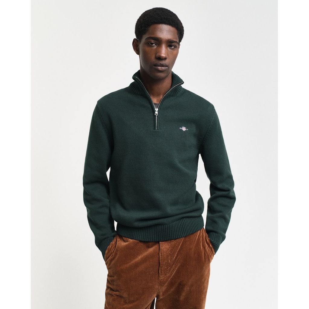 GANT Megztinis vyrams, Žalia, Casual cotton sweater 2