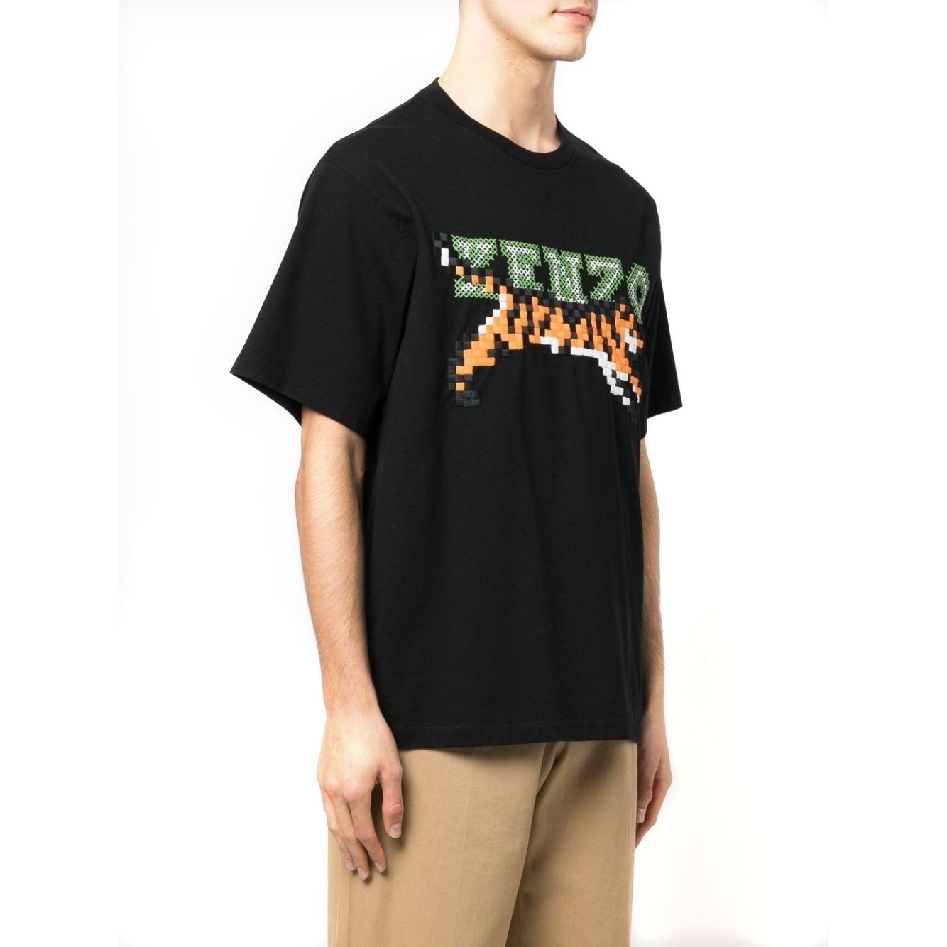 KENZO Marškinėliai trump. rankovėmis vyrams, Juoda, Kenzo pixel oversize t-shirt 2