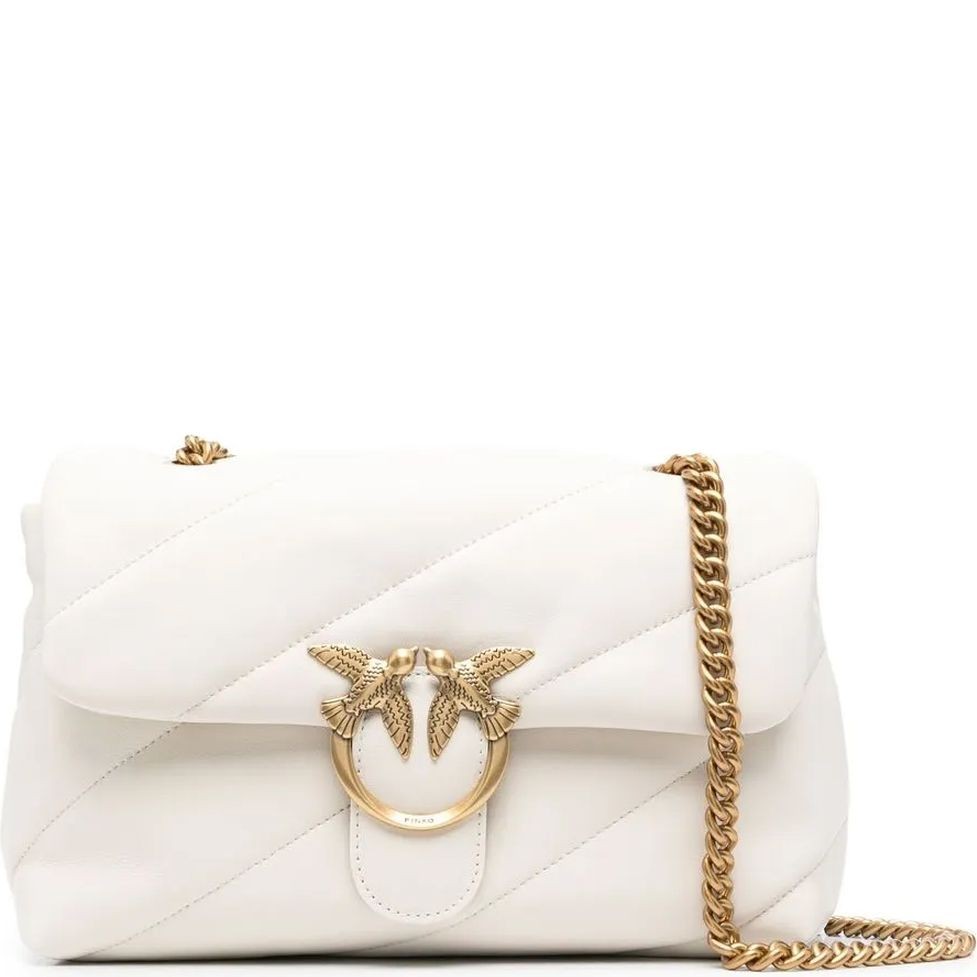 PINKO Rankinė per petį moterims, Balta, Love puff crossbody bag 1