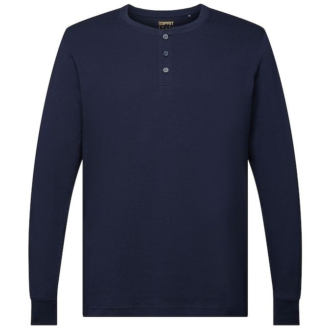 ESPRIT Marškinėliai vyrams, Mėlyna, T-shirts long sleeve 1