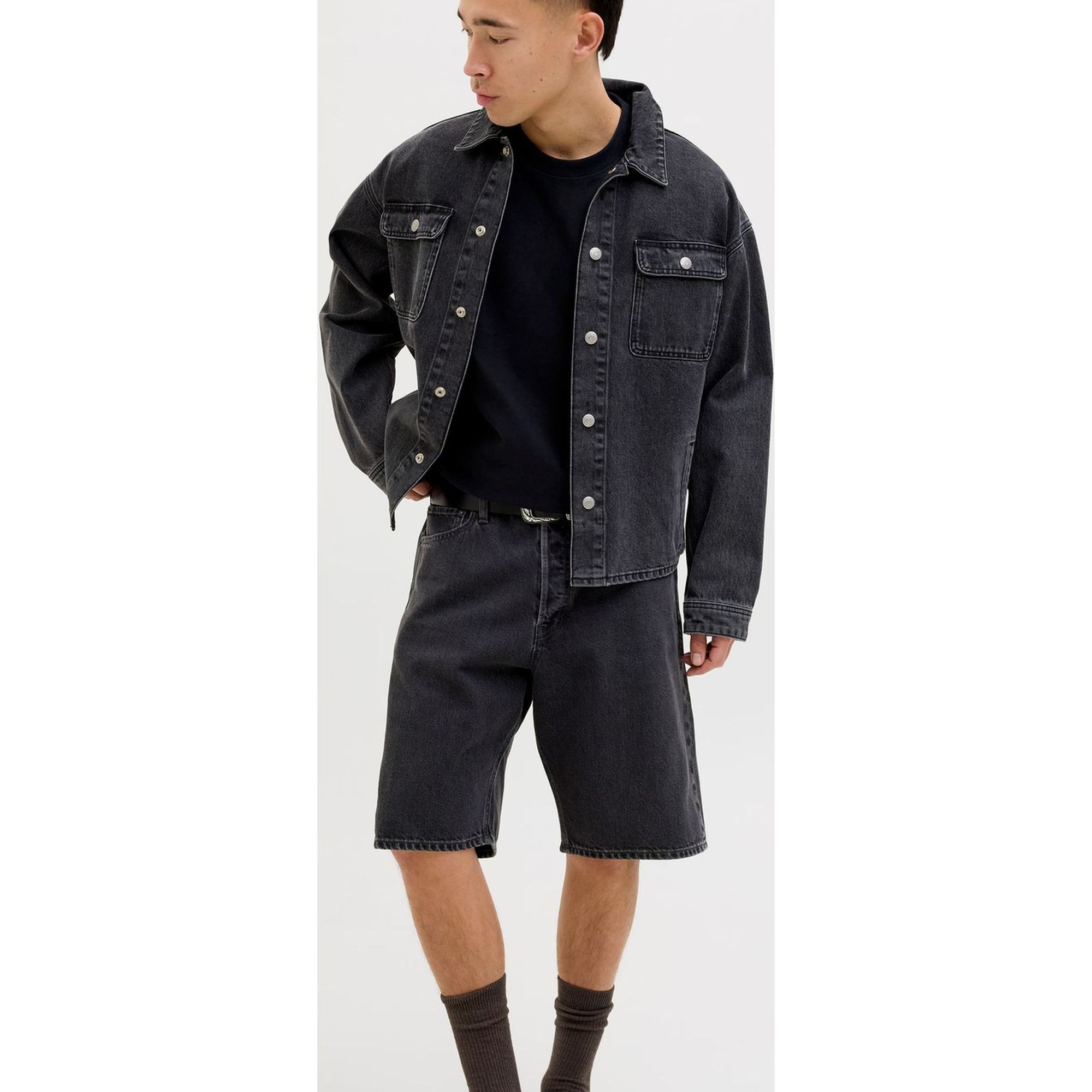 JACK & JONES Šortai vyrams, Juoda, Alex oroginal 5