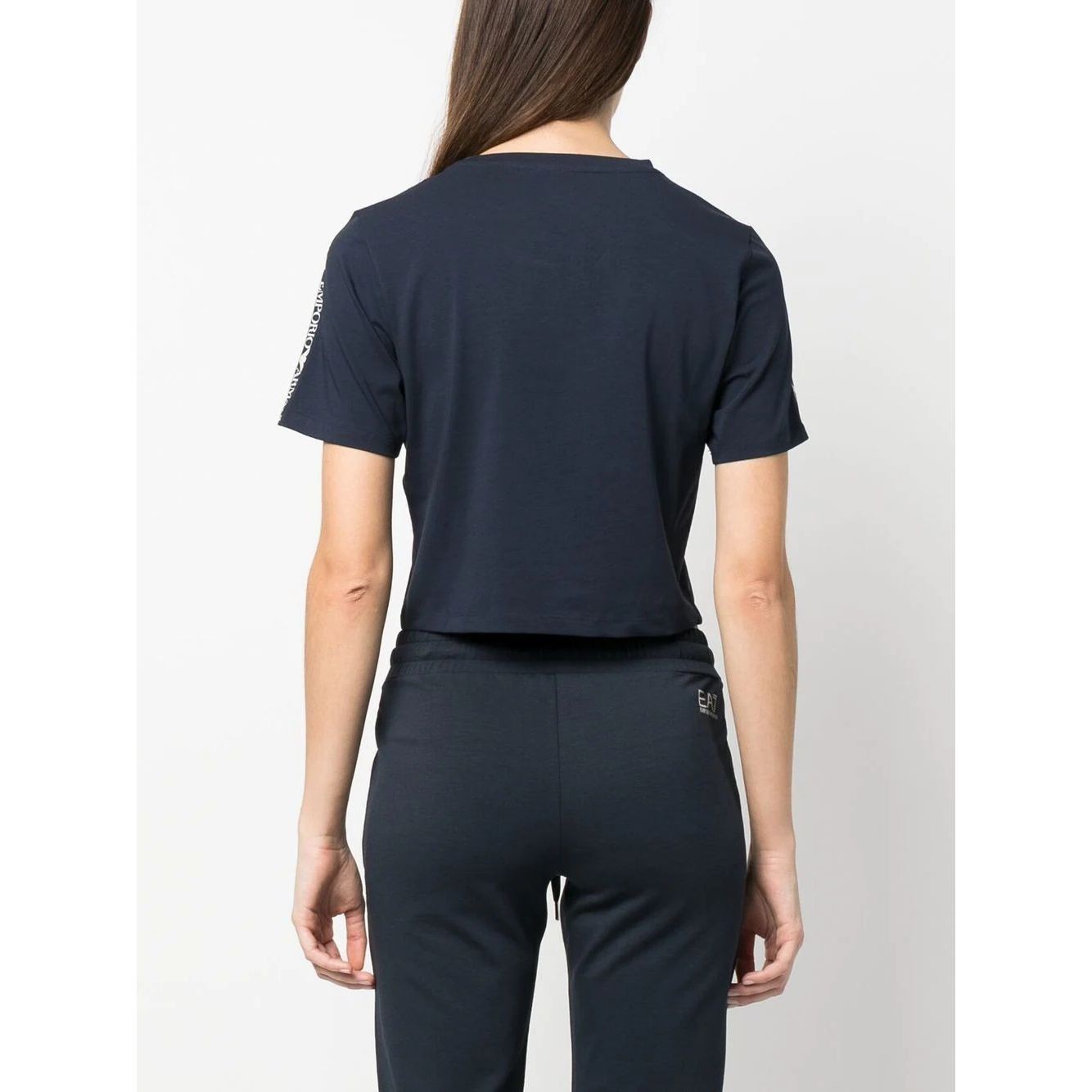 EA7 Marškinėliai trump. rankovėmis moterims, Mėlyna, T-shirt 4